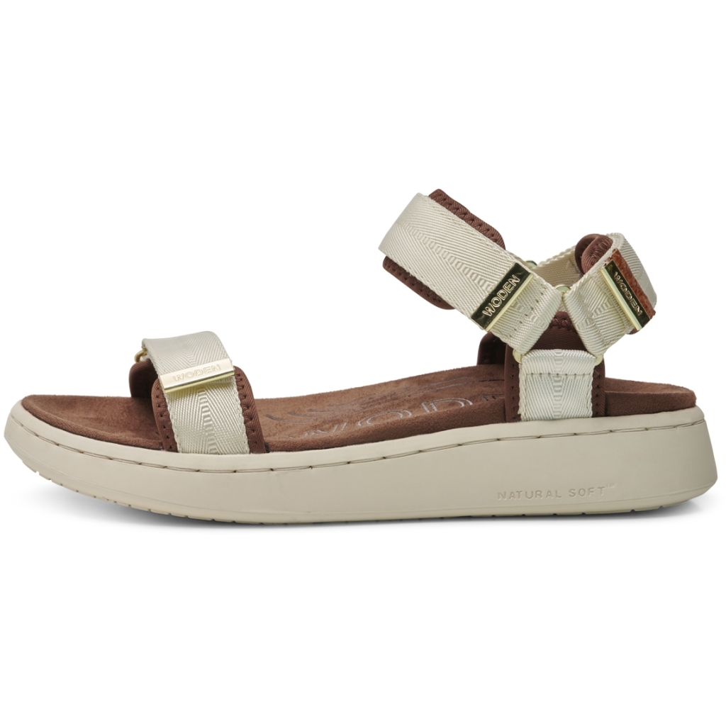 Woden Line dame sandaler, Ivory