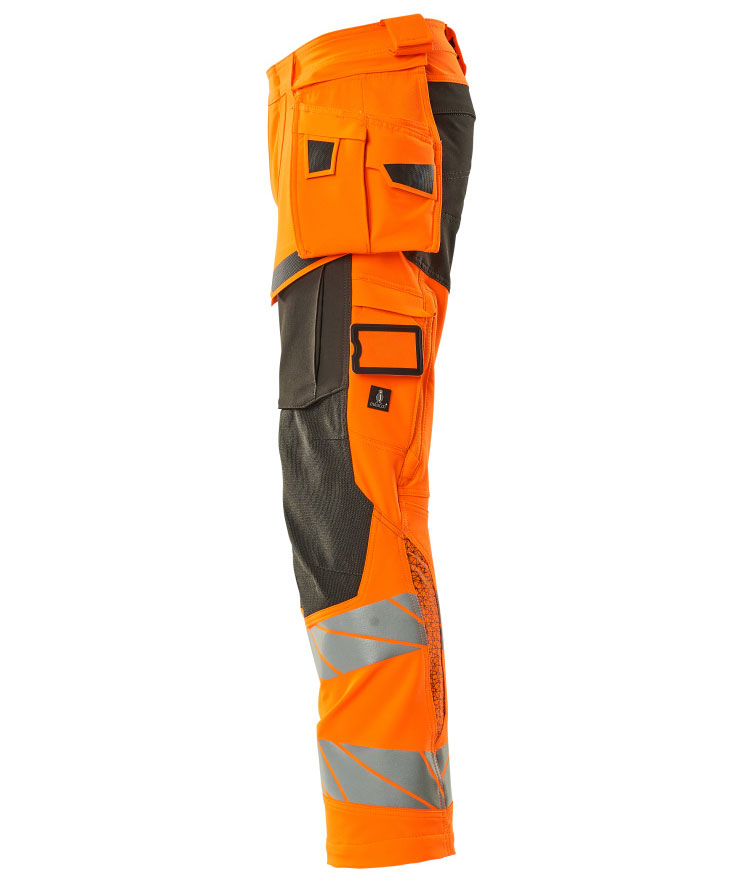 Mascot Accelerate Safe Handwerkerhose Full stretch, Hi-vis Orange/Dunkles Anthrazit, large image number 3