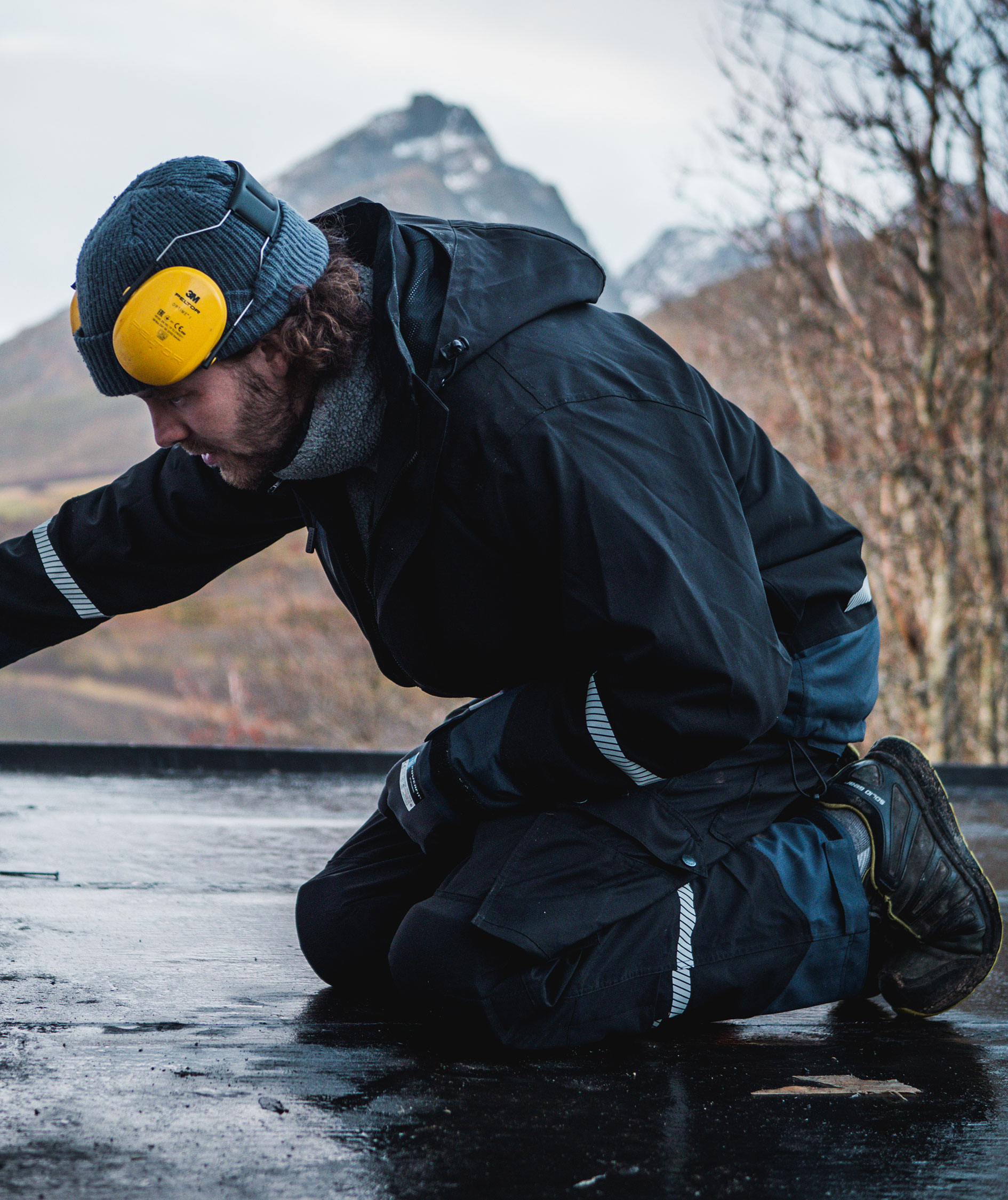 Lyngs&oslash;e Fox shell trousers full stretch, Black, large image number 3