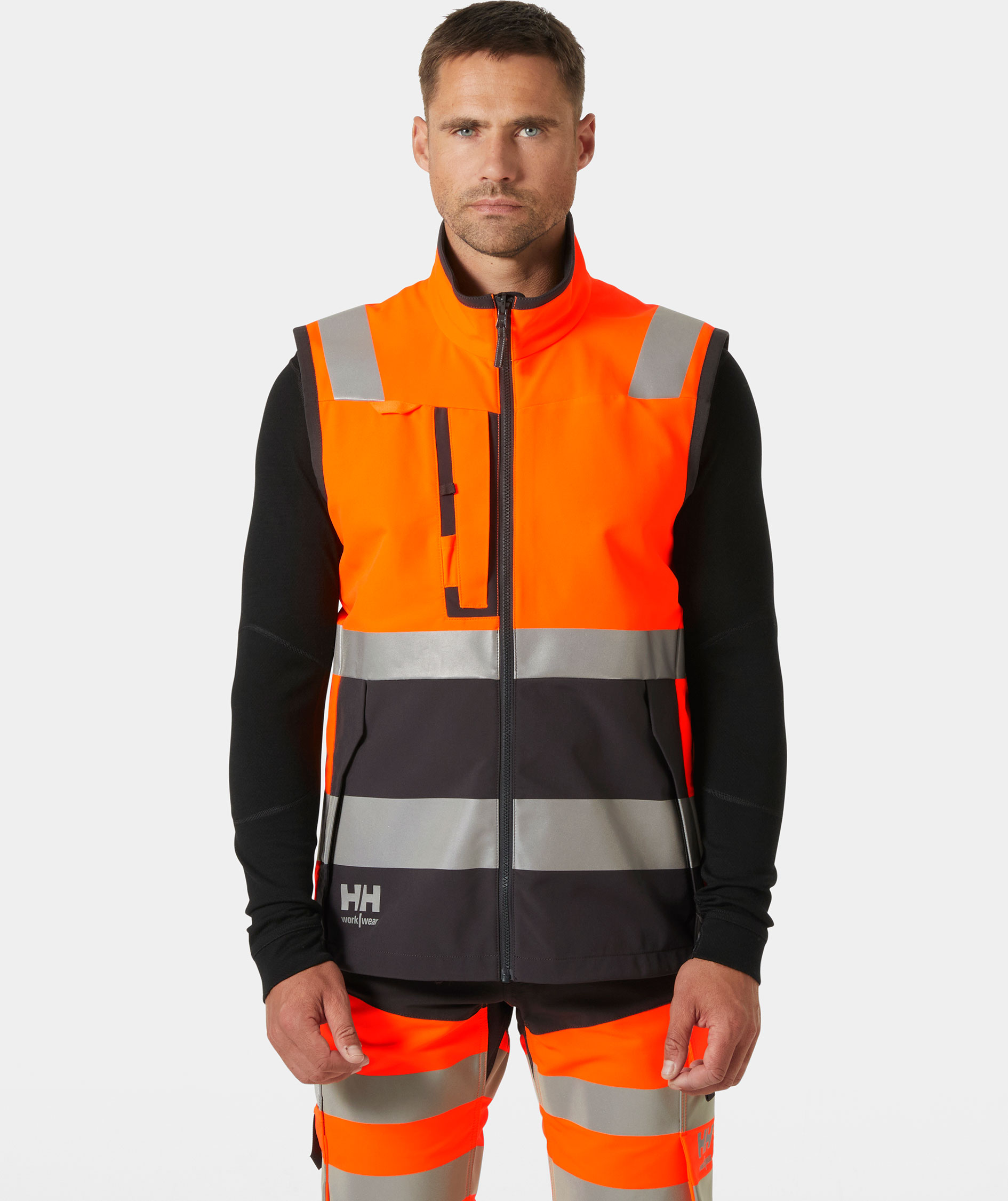 Helly Hansen Alna 4X Tech v&auml;st full stretch, Varsel Orange/Ebony