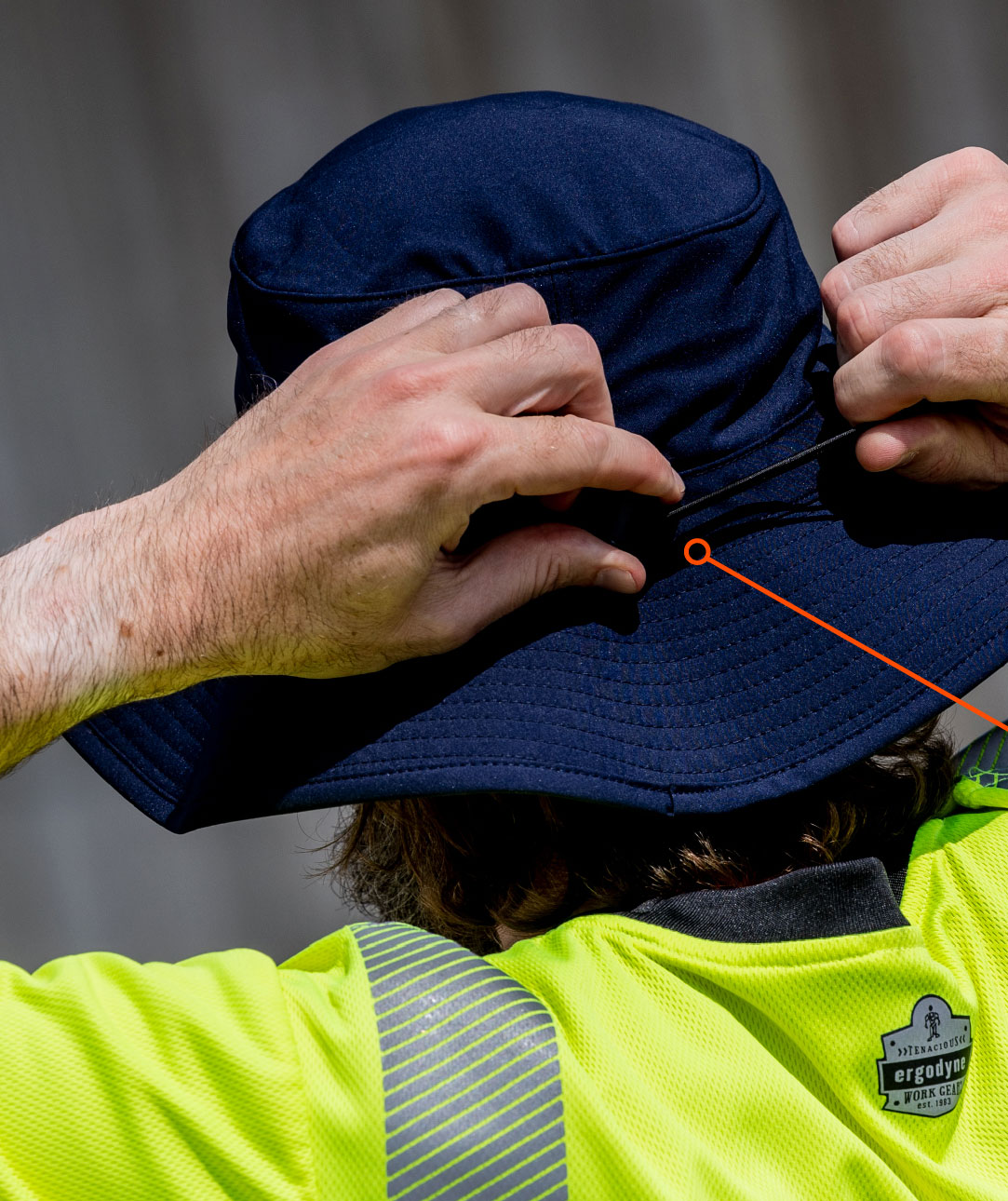 Ergodyne Chill-Its 8939 kylande sommarhatt, Navy, Navy, large image number 2