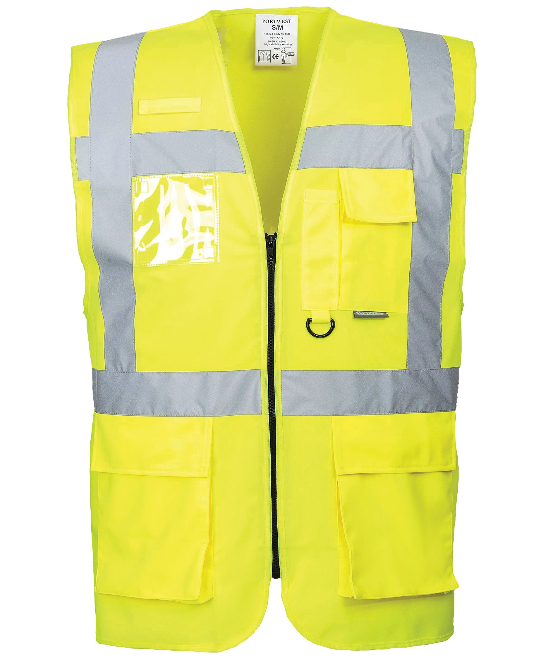 Portwest Berlin Executive v&auml;st, Varsel Gul