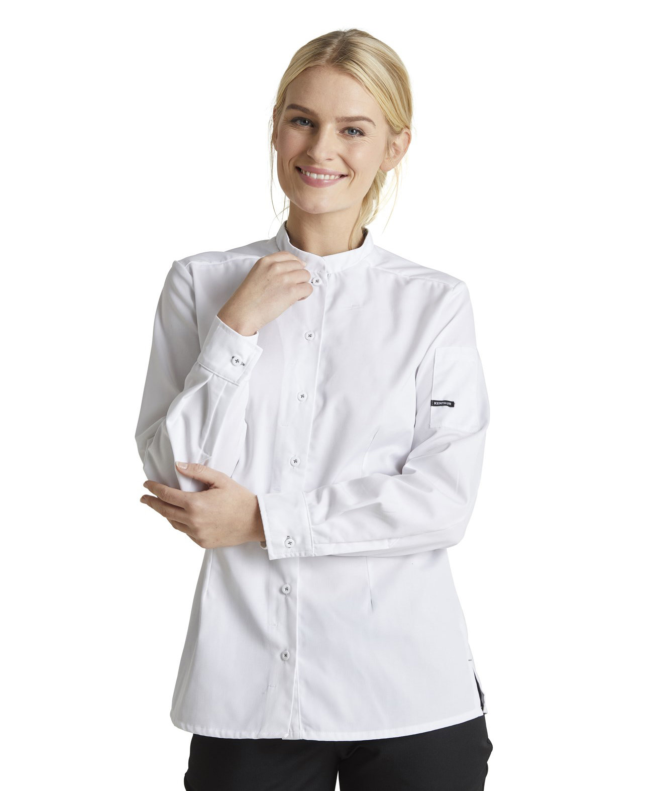 Kentaur kock/serviceskjorta dam, Vit, large image number 1