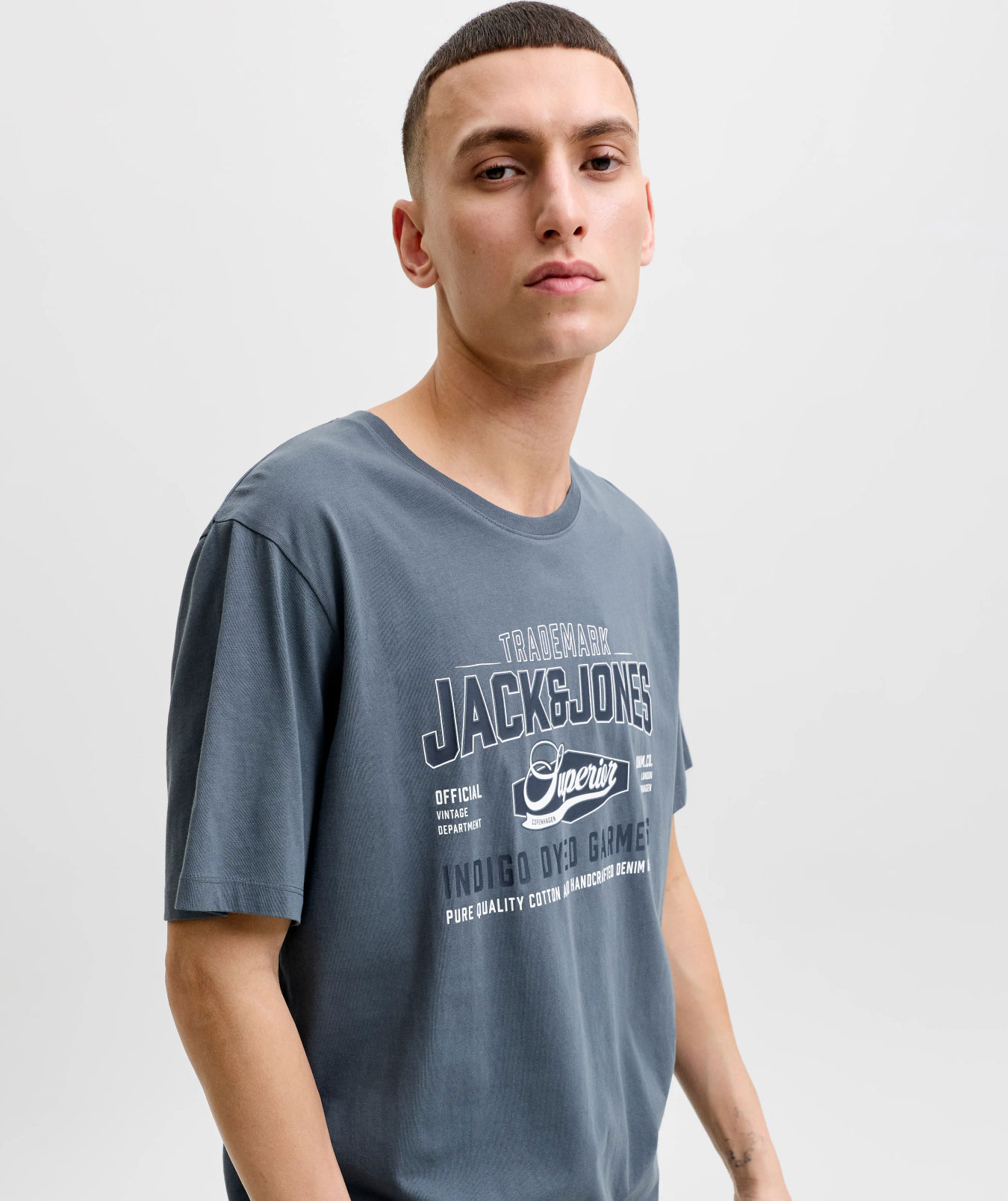 Jack & Jones JJELOGO T-skjorte, Turbulence, large image number 5