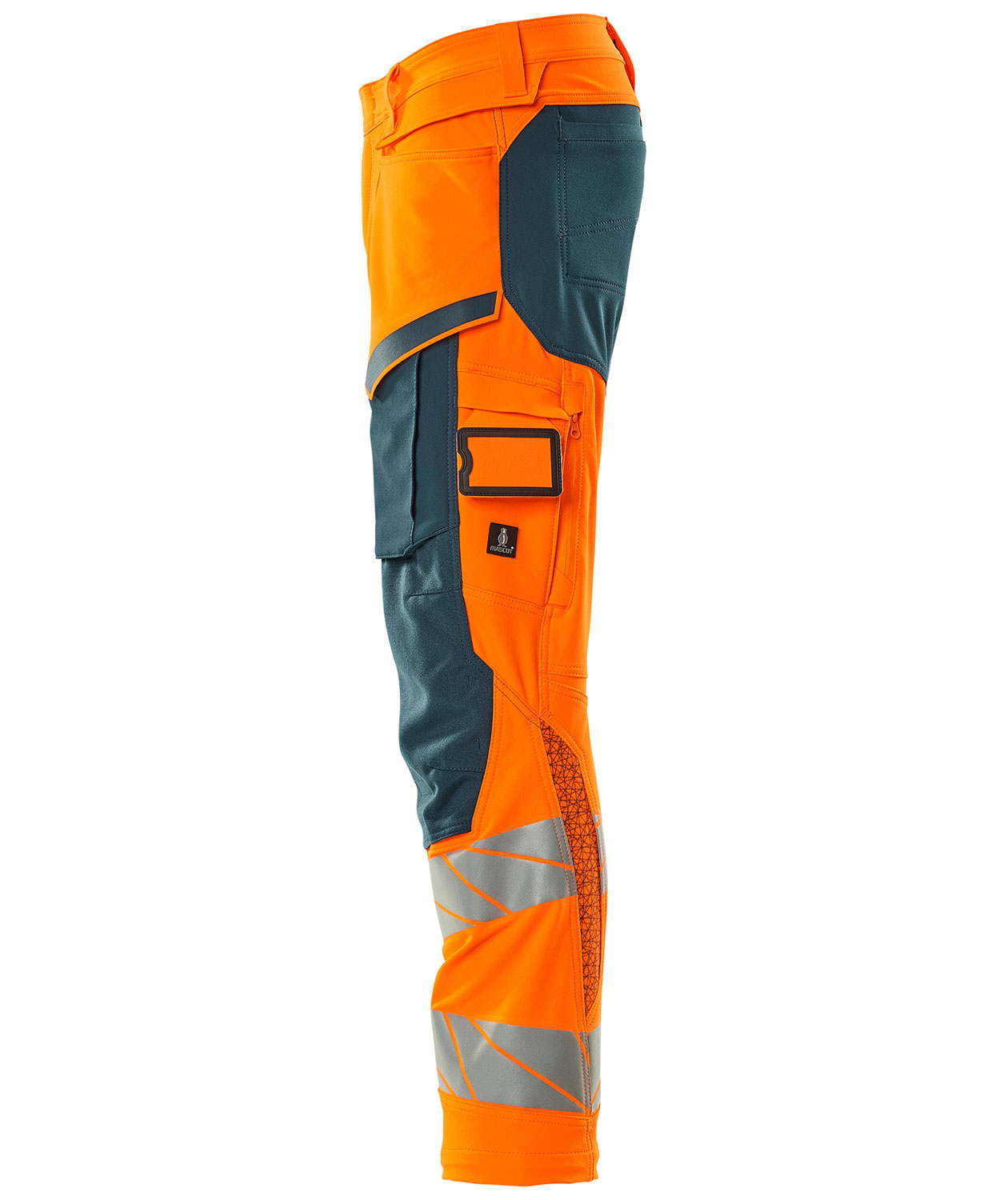 Mascot Accelerate Safe arbetsbyxa full stretch, Varsel Orange/M&ouml;rk Petroleum, large image number 2