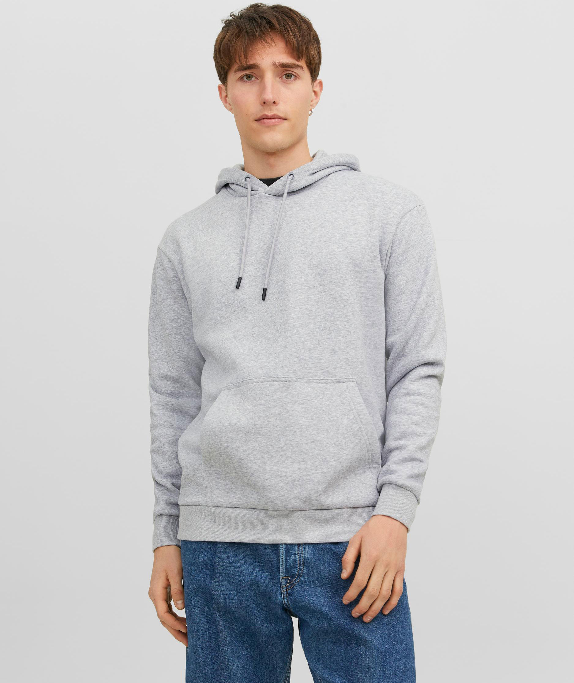 Jack & Jones JJEBRADLEY hoodie, Light Grey Melange