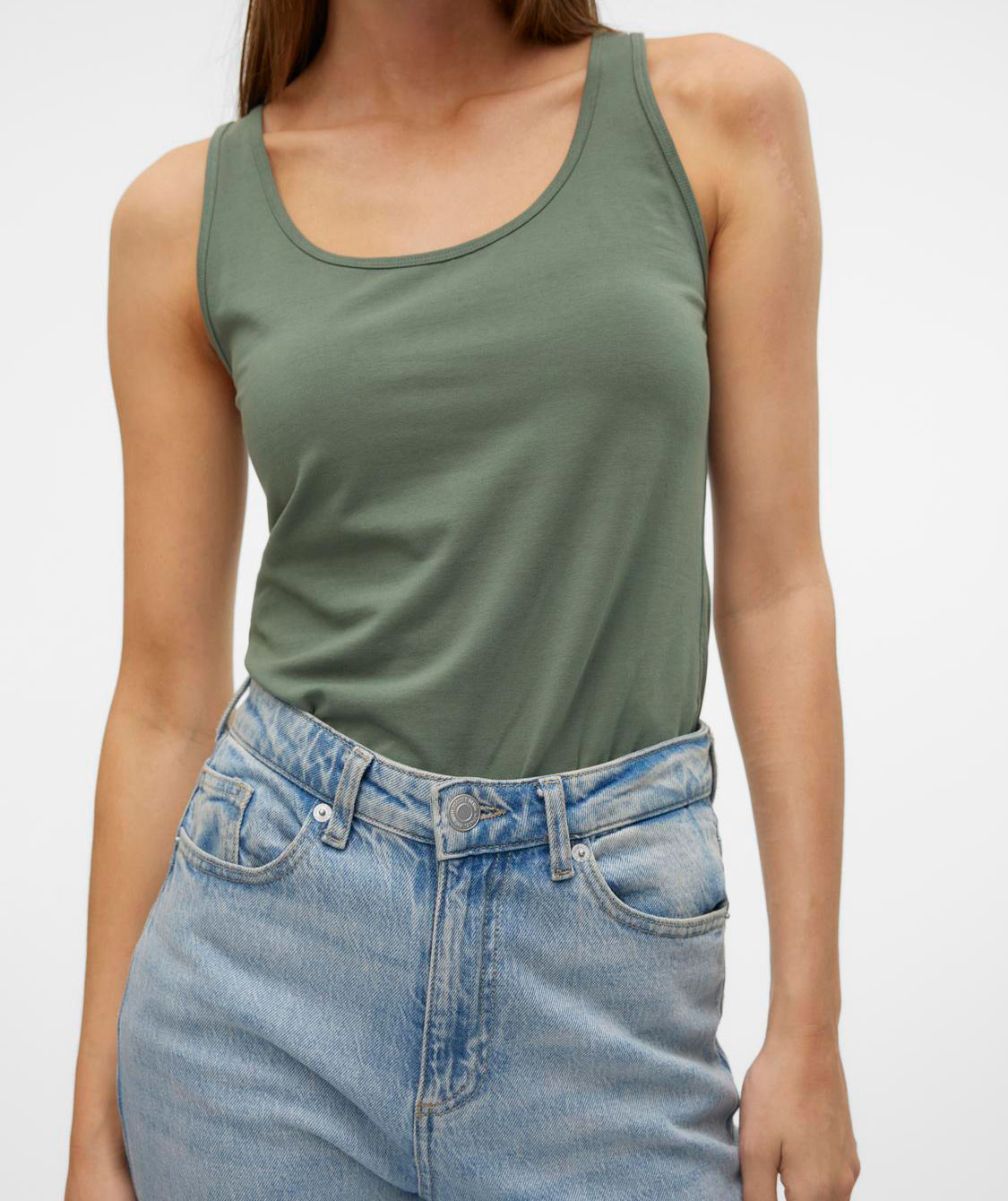 Vero Moda VMLULU l&aring;ng linne dam, Laurel Wreath, large image number 3