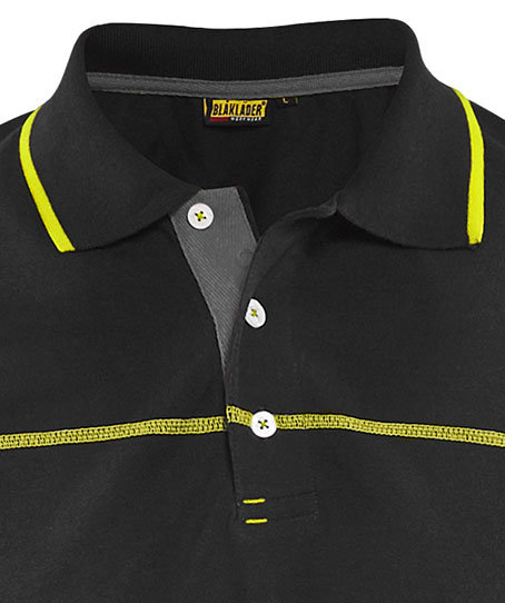 Bl&aring;kl&auml;der Unite polo T-shirt, Black/Yellow, large image number 3