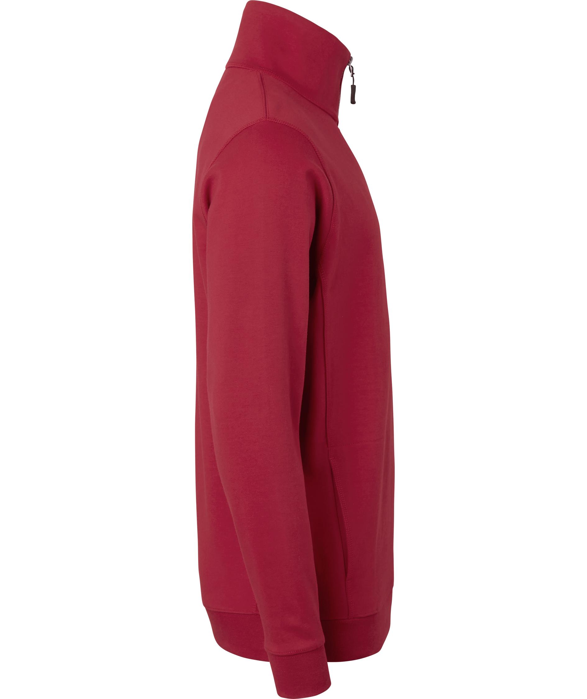 Top Swede sweatshirt med kort lynl&aring;s 0102, R&oslash;d, large image number 2