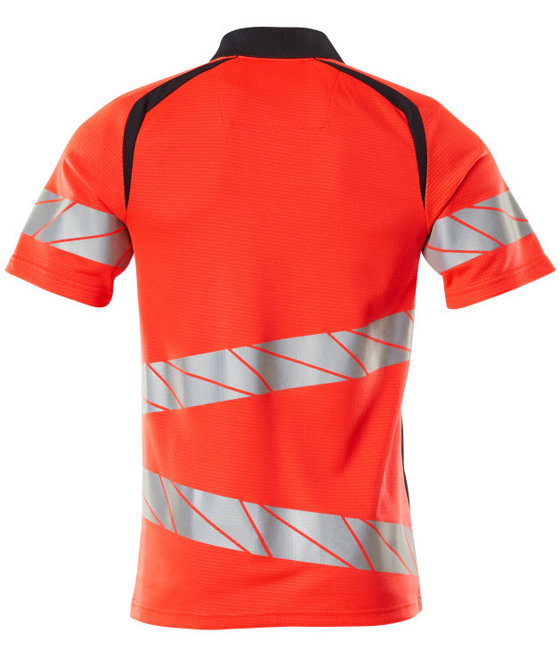 Mascot Accelerate Safe polo T-skjorte, Hi-Vis R&oslash;d/M&oslash;rk Marine
