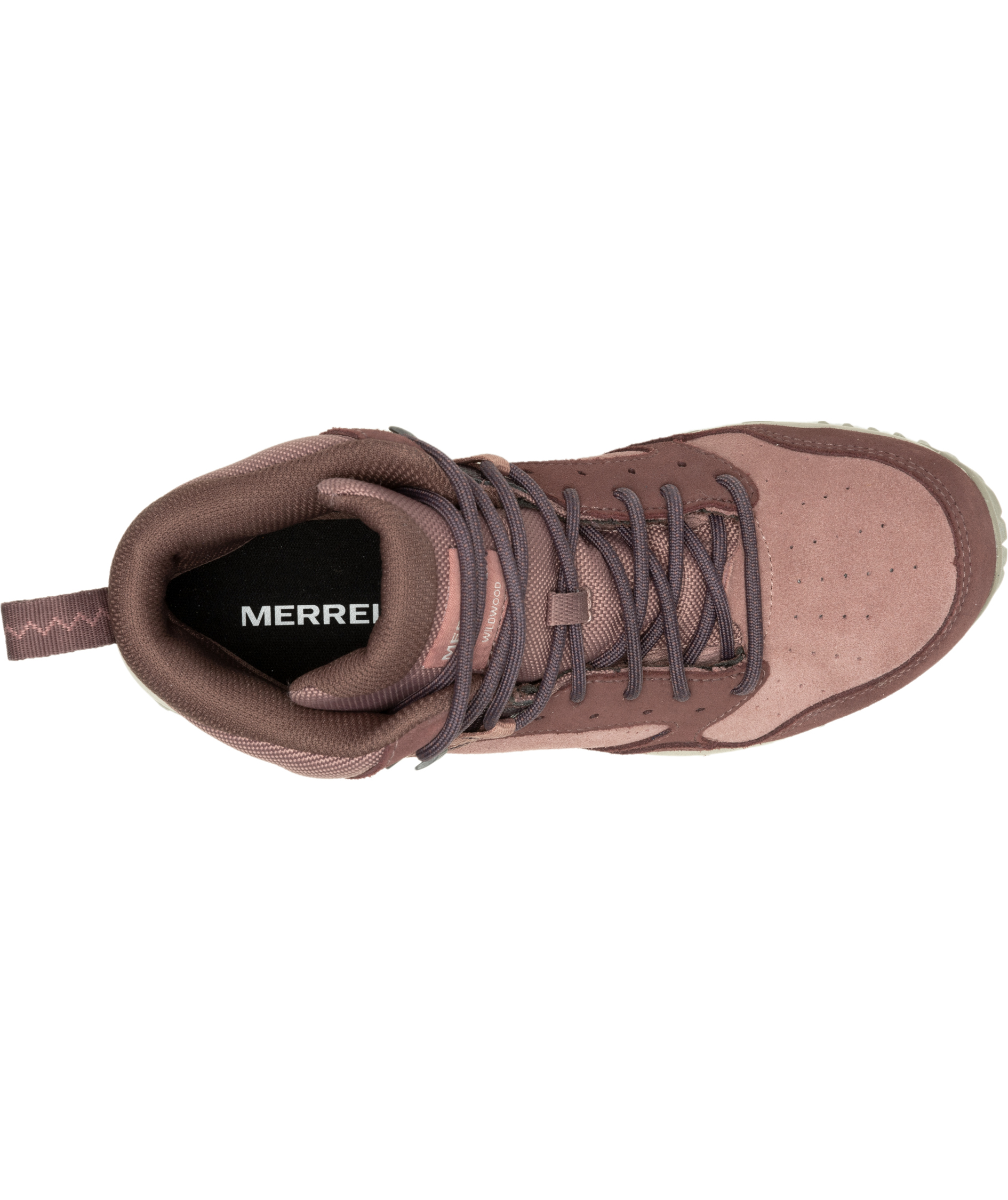 Merrell Wildwood Mid LTR WP women's hiking boots, Marron/Burlwood, large image number 3