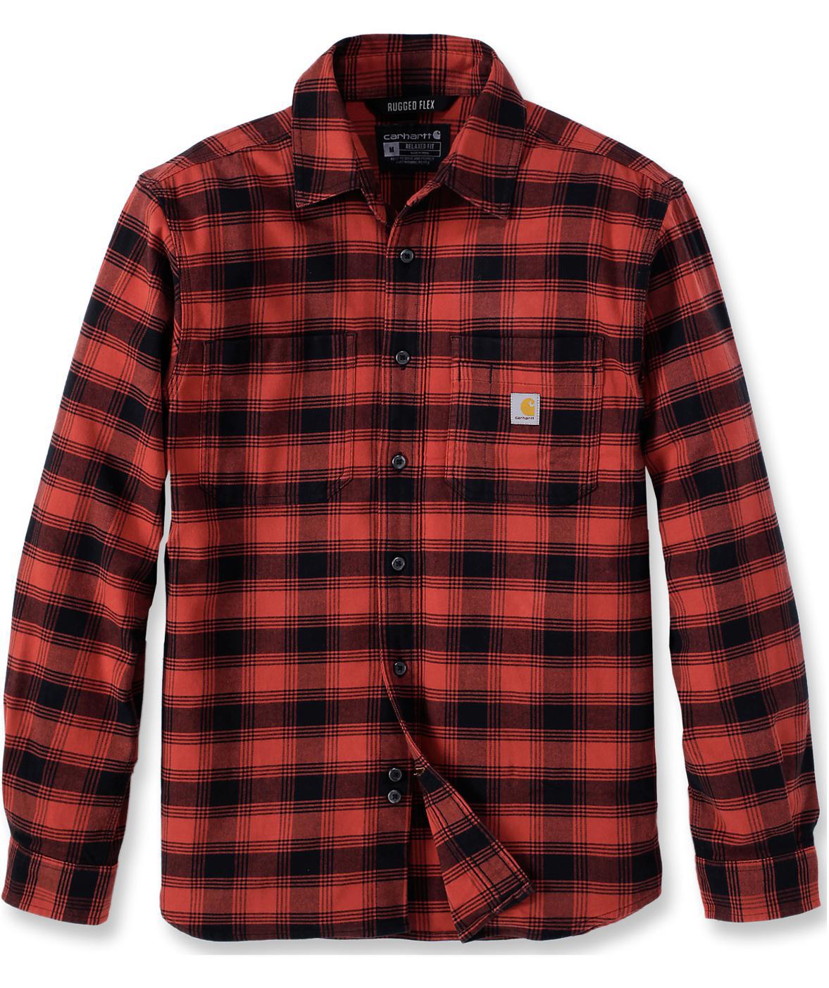Carhartt Midweight flanellskjorta, Red Ochre