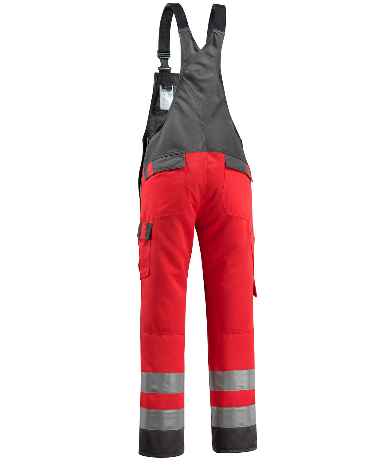 Mascot Safe Light Gosford Latzhose, Hi-vis Rot/dunkles Anthrazit, large image number 3