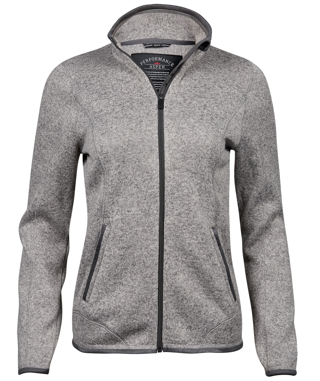Tee Jays Aspen fleecejacka dam, Gr&aring;melerad
