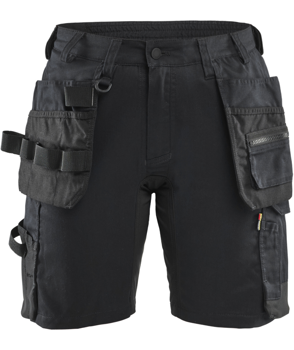 Bl&aring;kl&auml;der dame h&aring;ndverkershorts, Svart