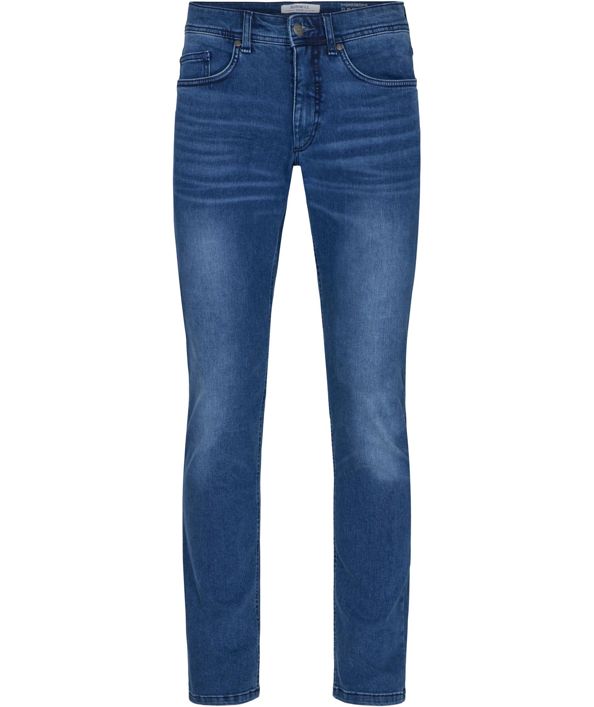 Sunwill Super Stretch Fitted jeans, Light used wash