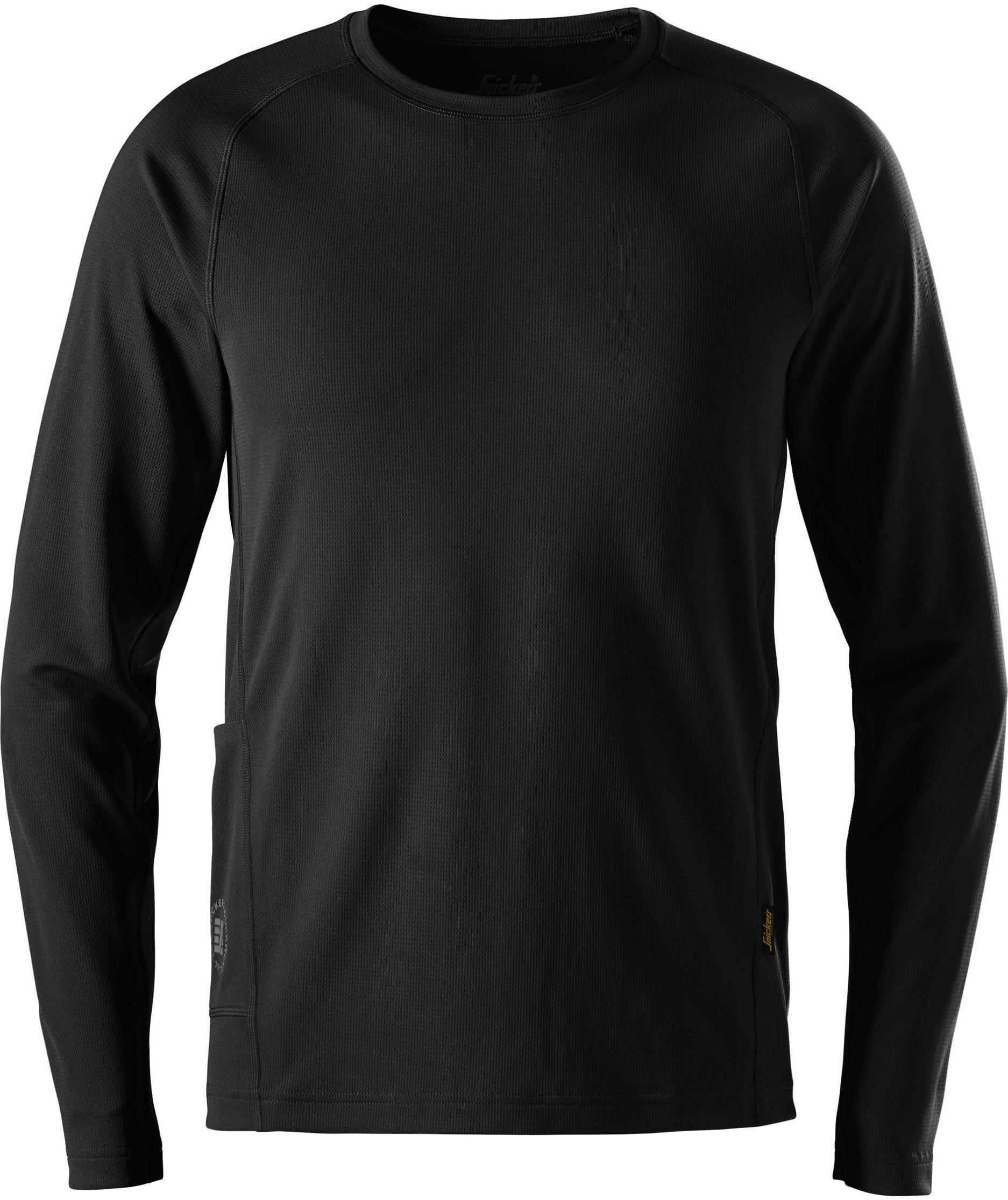 Snickers Stay Fresh langermet T-skjorte 2454, Svart