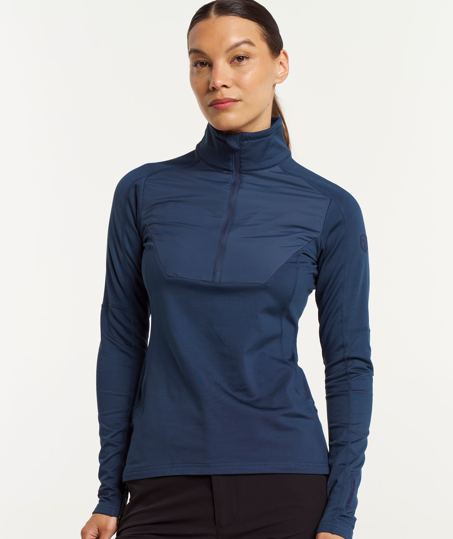 Tenson TXlite Windblock women's half zip, Dark Blue