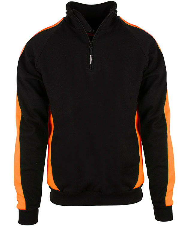 YOU Wilmington Pro sweatshirt, Sort/Hi-vis Orange