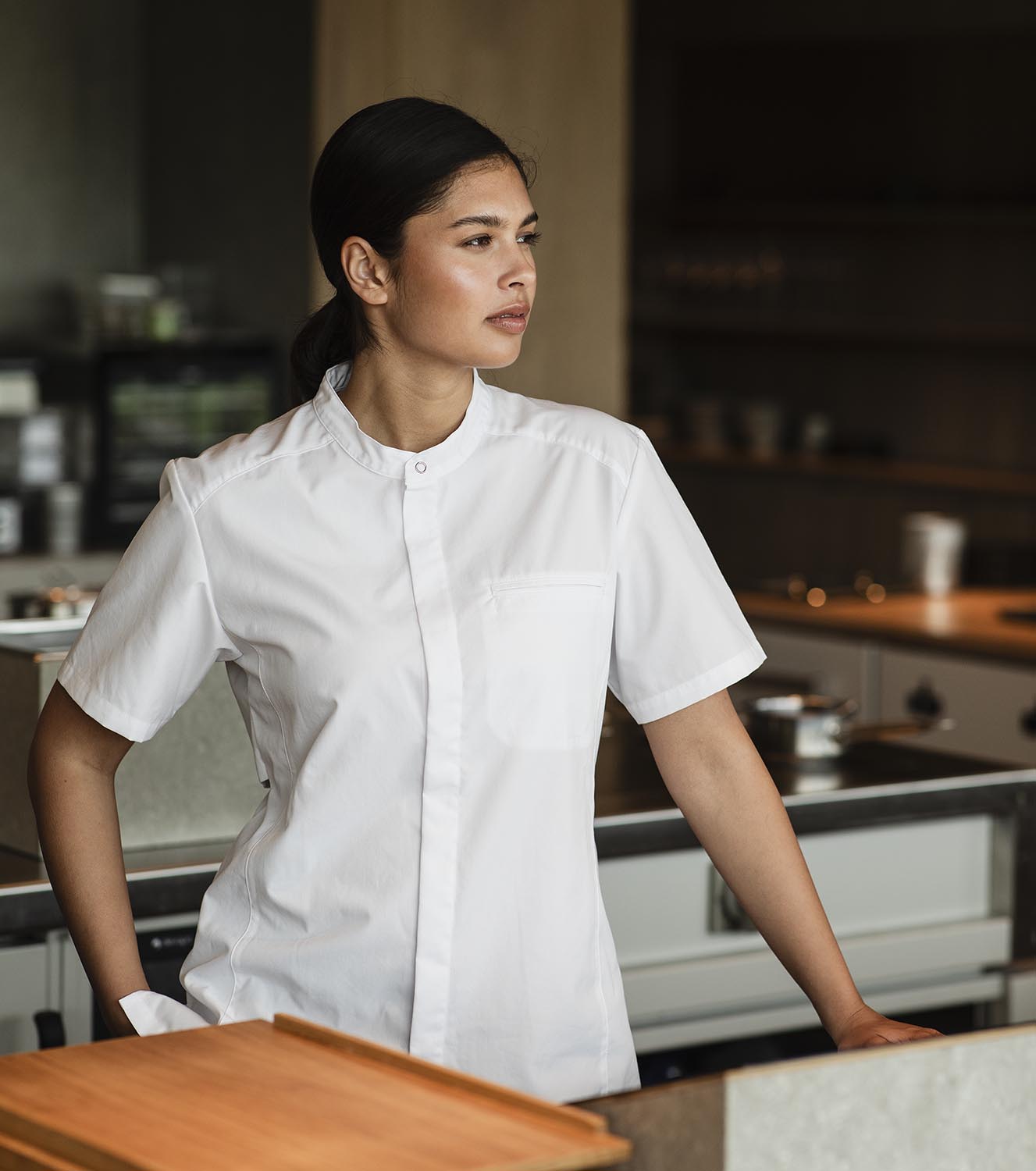 Segers 1006 regular fit kort&auml;rmad kockskjorta, Vit