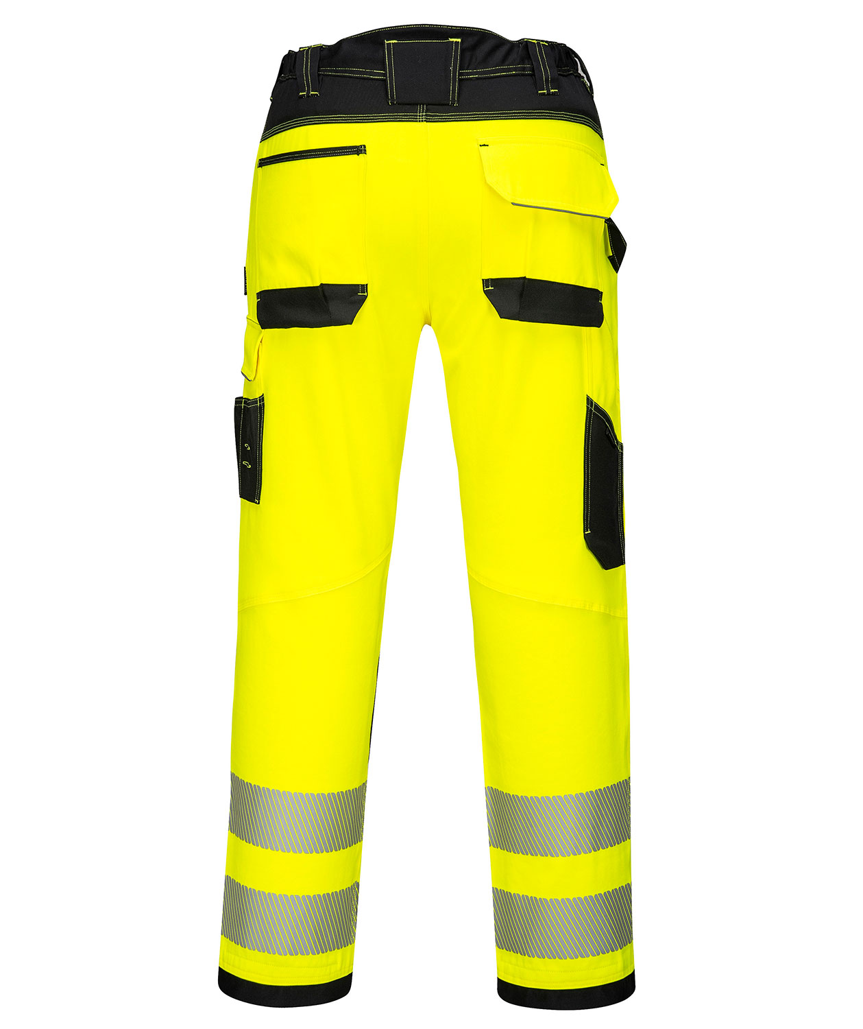 Portwest PW3 dame arbejdsbukser, Hi-vis Gul/Sort, large image number 1