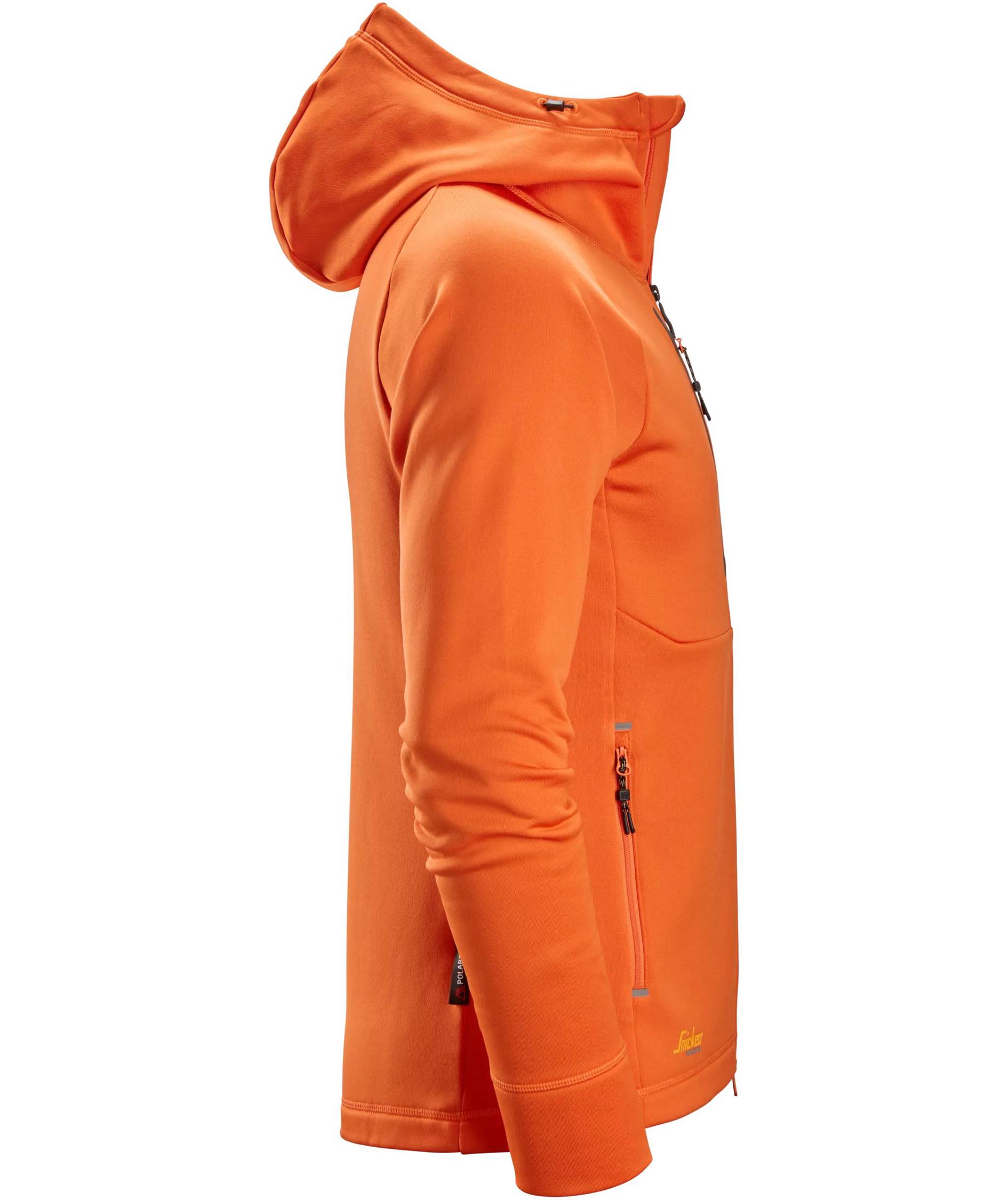 Snickers Flexiwork Polartec&reg; Hoodie mit Rei&szlig;verschluss 8026 full stretch, Warm Orange, large image number 3