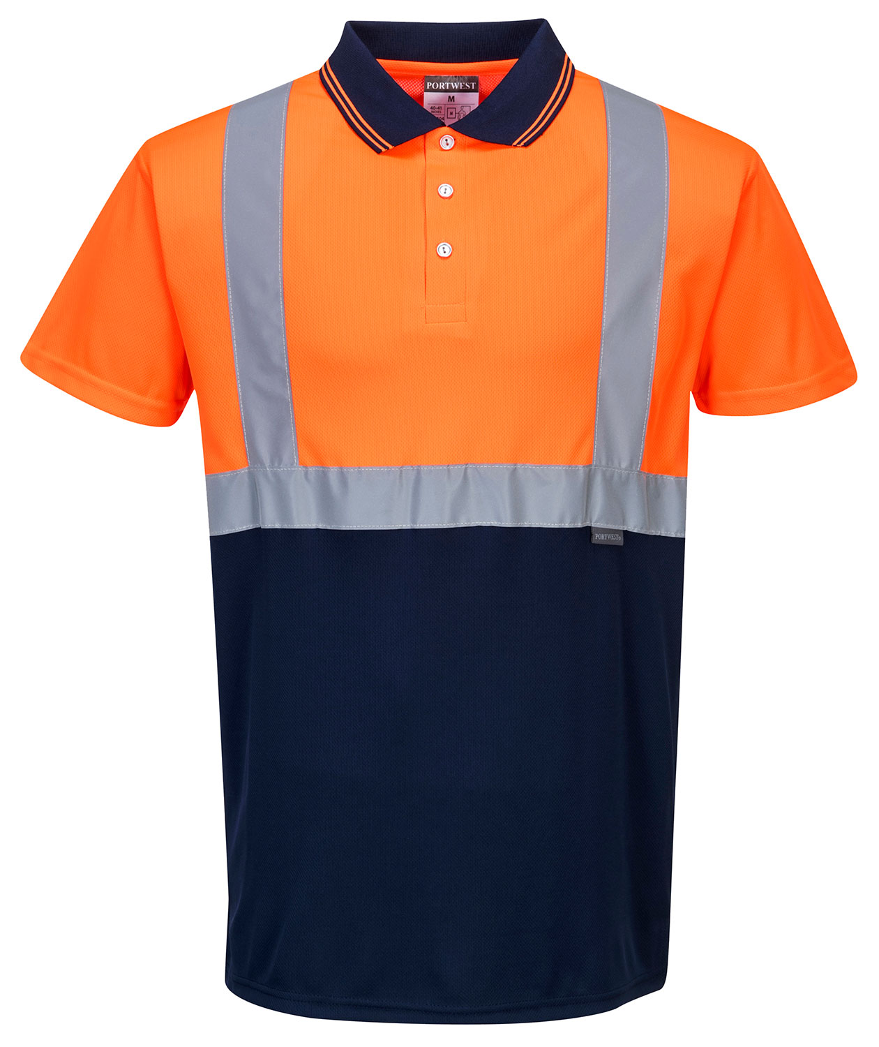 Portwest pik&eacute;tr&ouml;ja, Varsel Orange/Marinbl&aring;