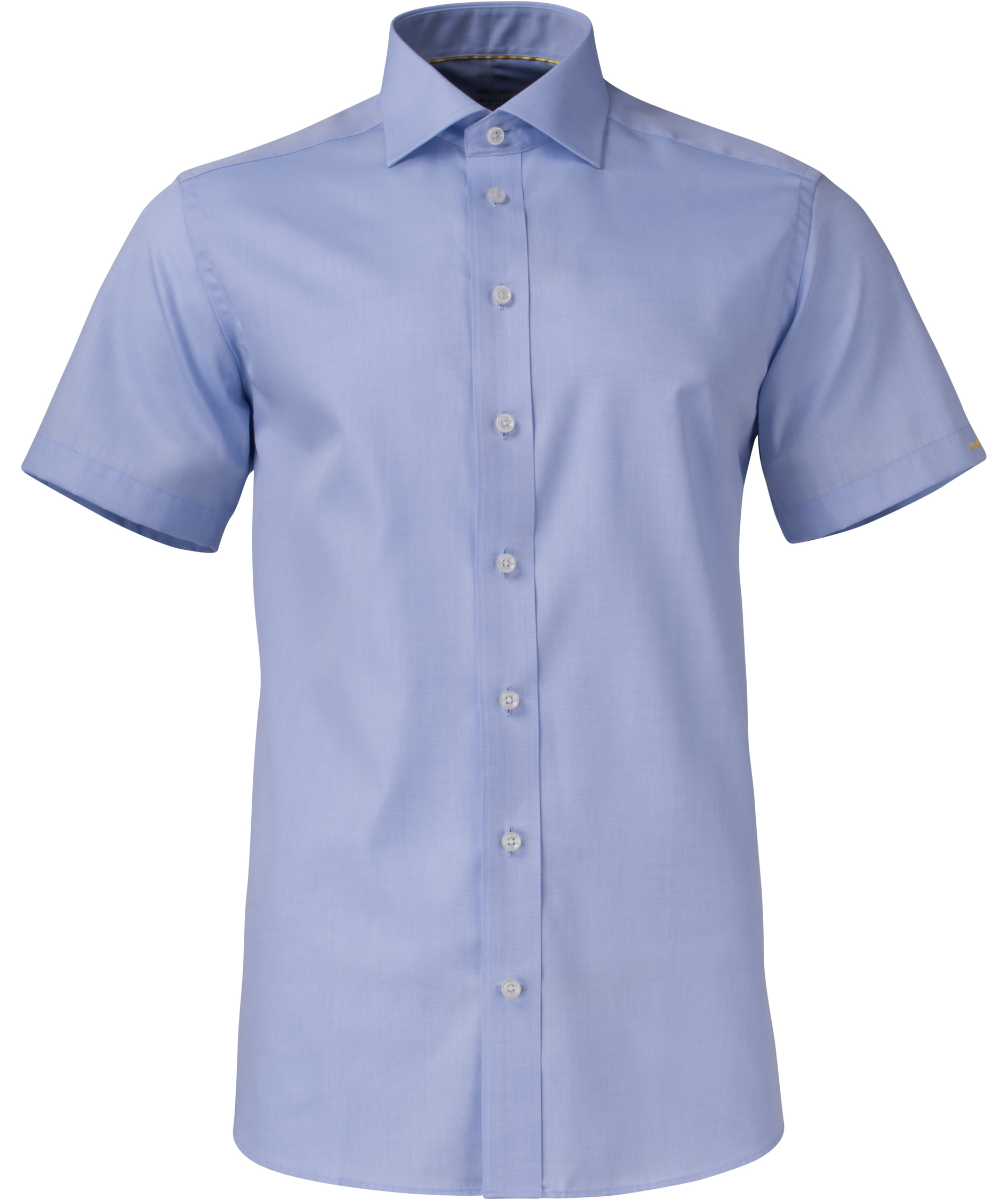 J. Harvest & Frost Twill Yellow Bow 50 Slim fit kurz&auml;rmlige Hemd, Sky Blue