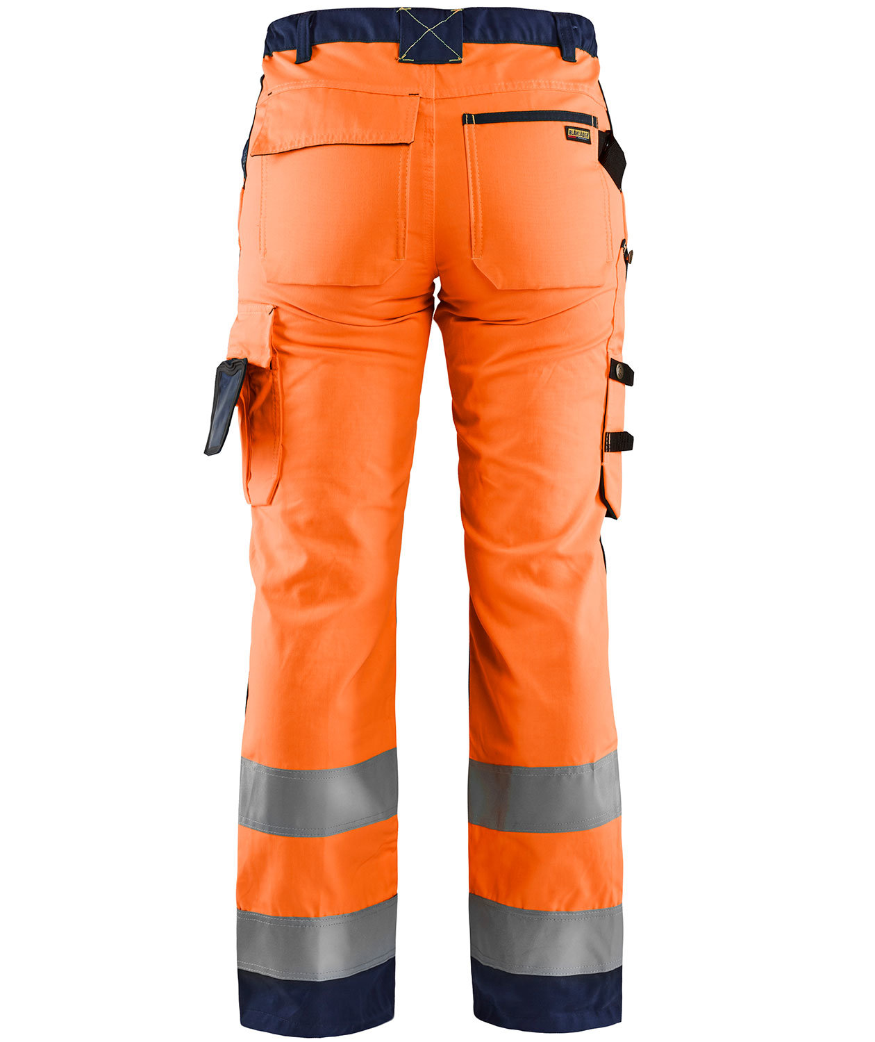 Bl&aring;kl&auml;der dame arbejdsbukser, Hi-vis&nbsp;Orange/Marine, large image number 1