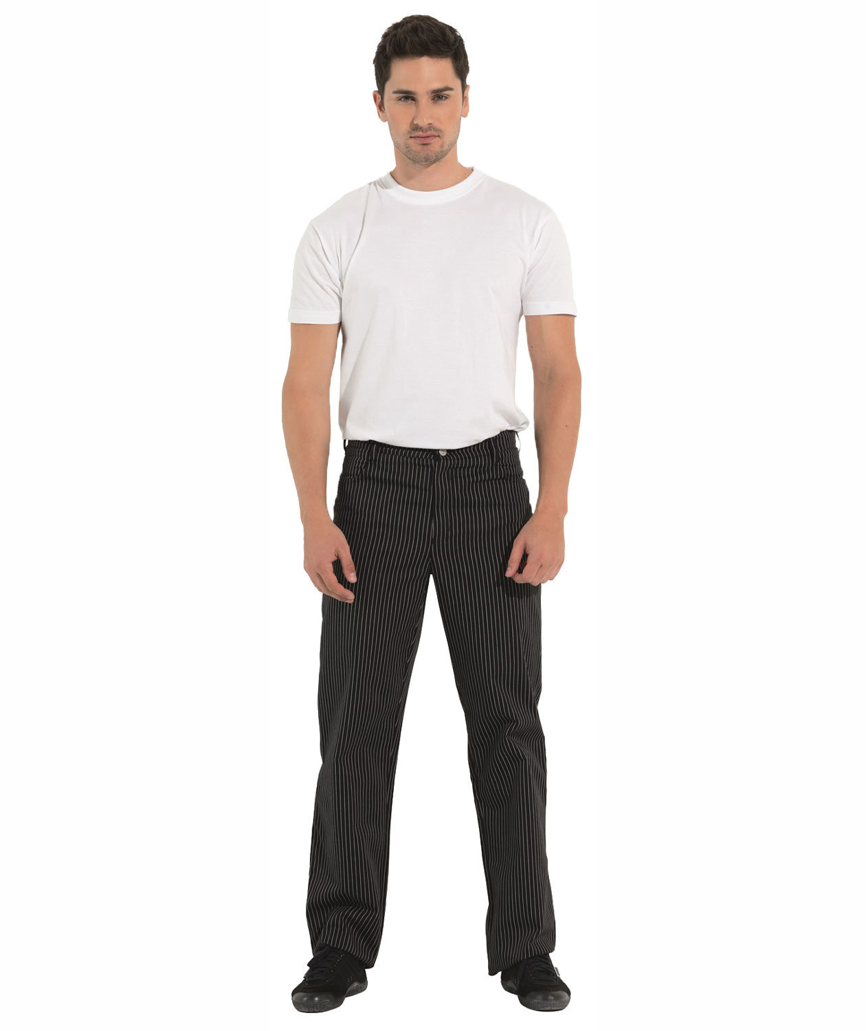 Kentaur unisex kokkebukse, Svart/Hvit, large image number 3