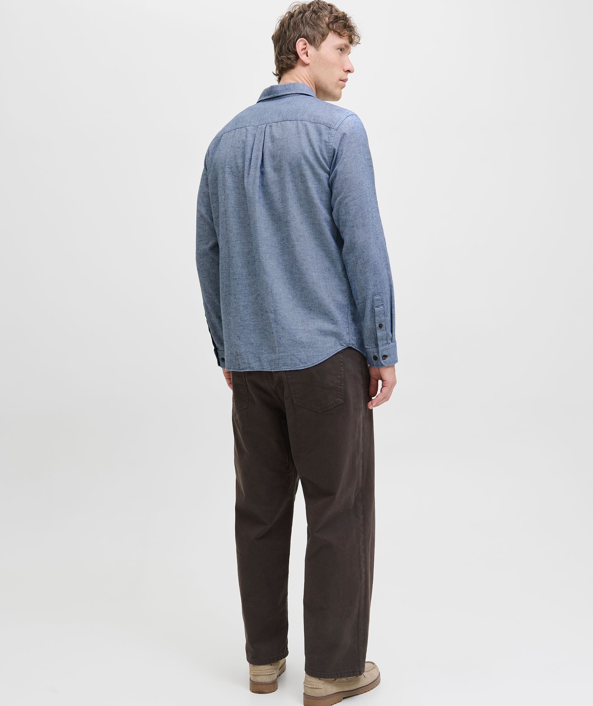 Jack & Jones JJECLASSIC Melange skjorte, Faded Denim, large image number 2