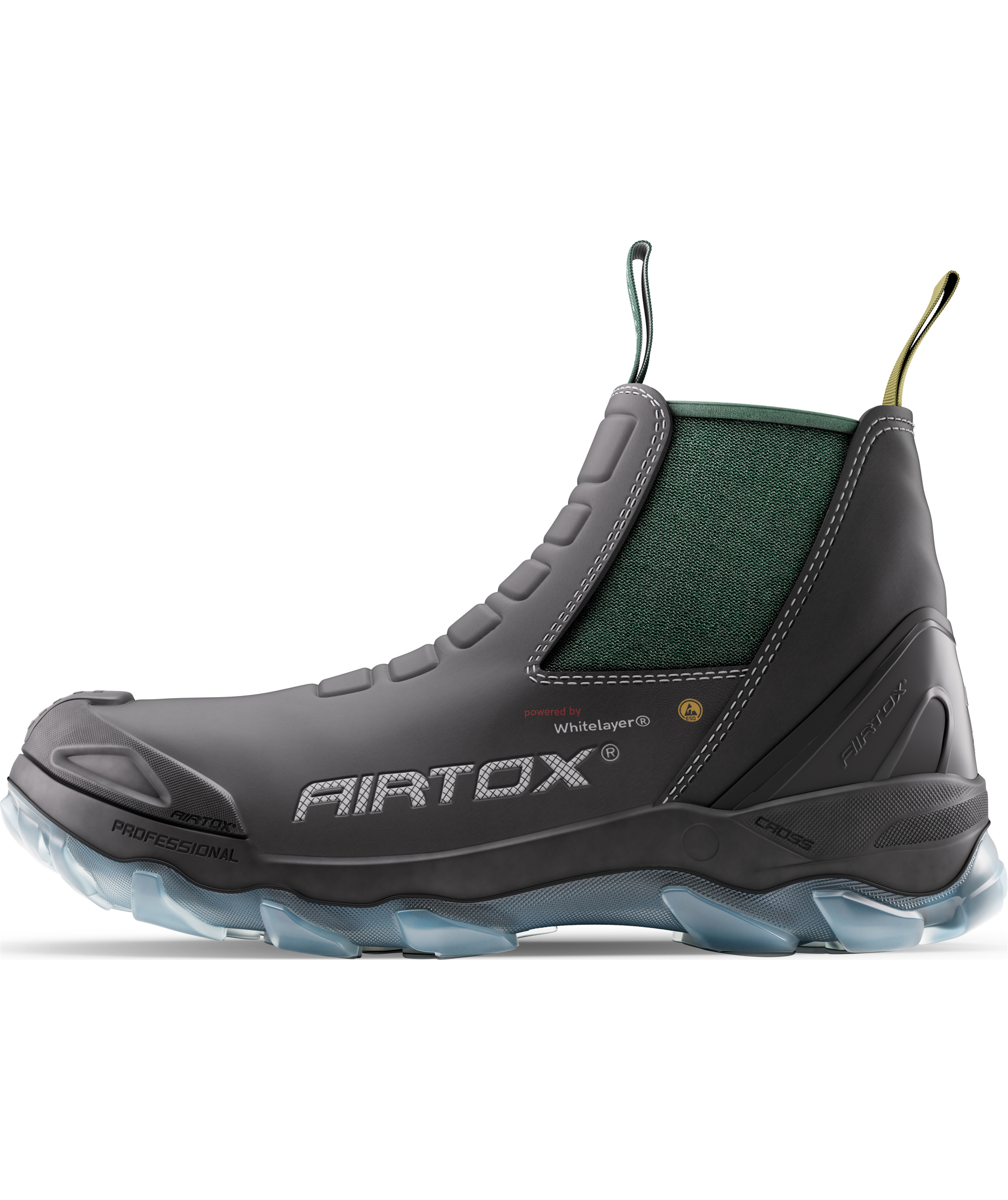 Airtox GLC safety boots S3, Black/Green