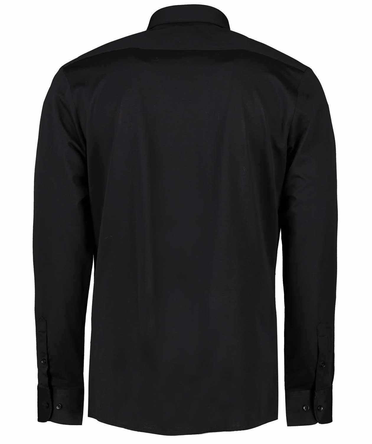 Seven Seas Slim fit jerseyskjorte, Svart