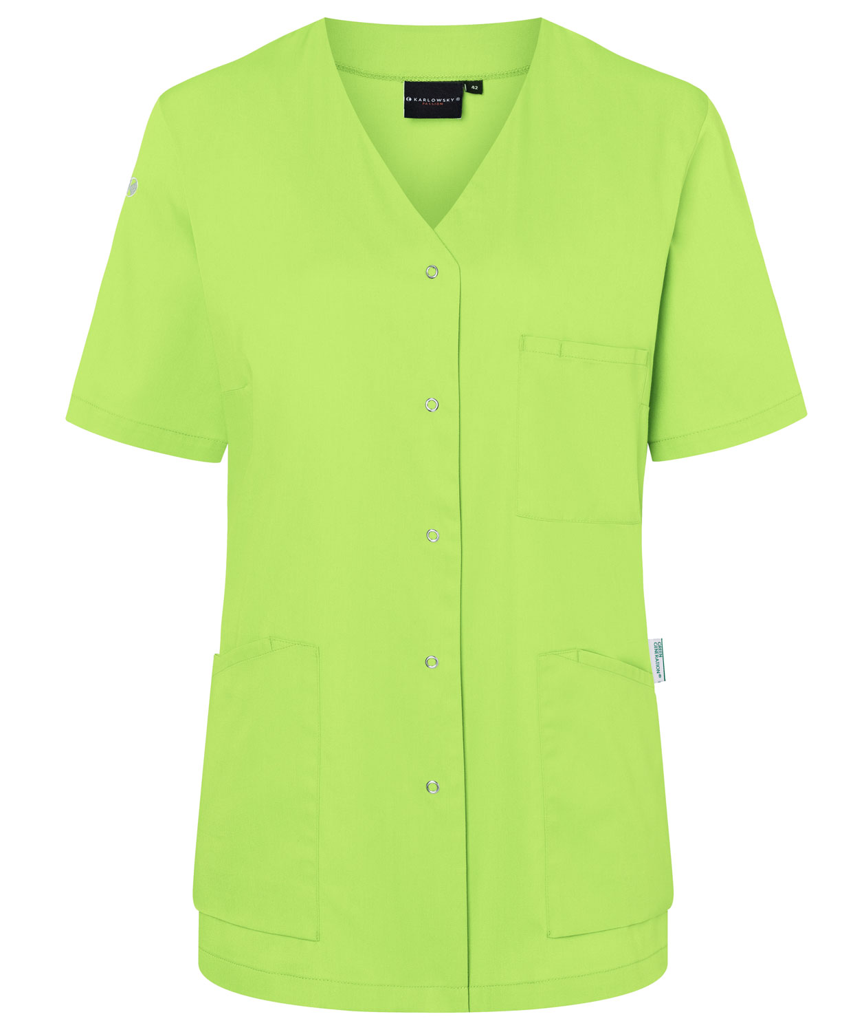 Karlowsky Essential kort&aelig;rmet dame tunika, Kiwi, Kiwi, swatch