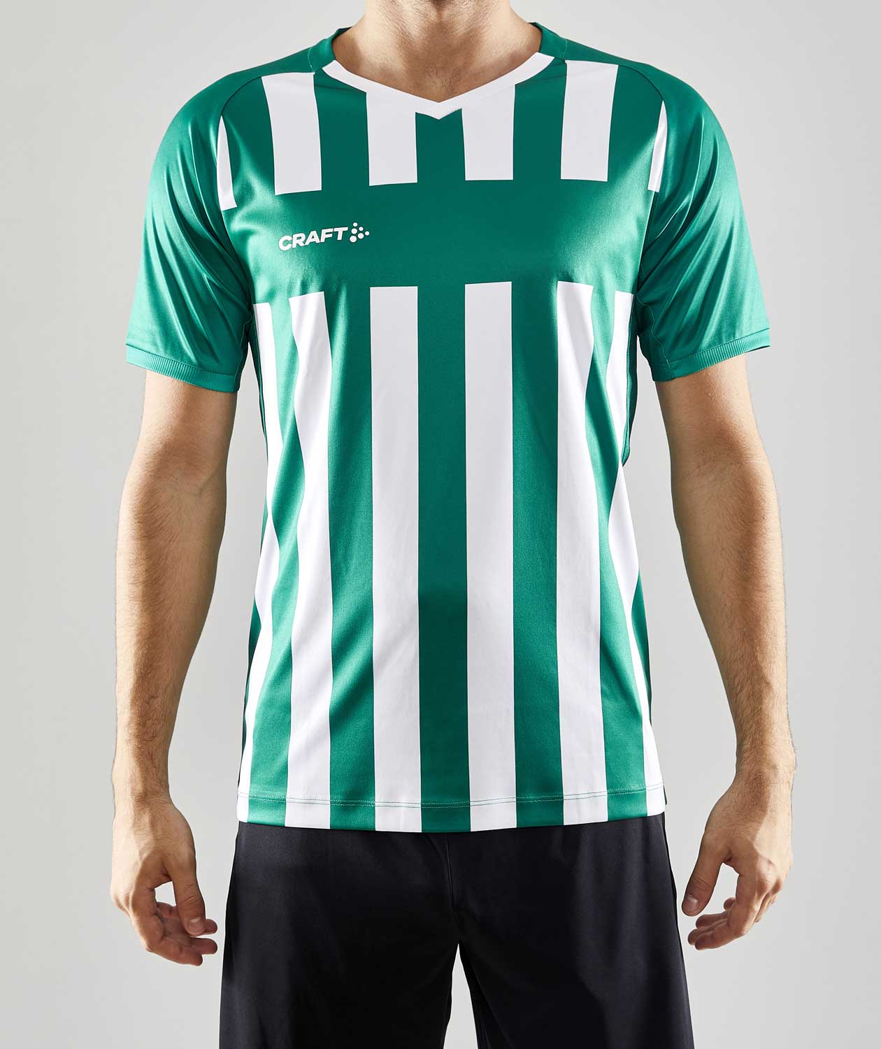 Craft Progress 2.0 Stripe Jersey T-shirt, Vit/Team Green, large image number 1