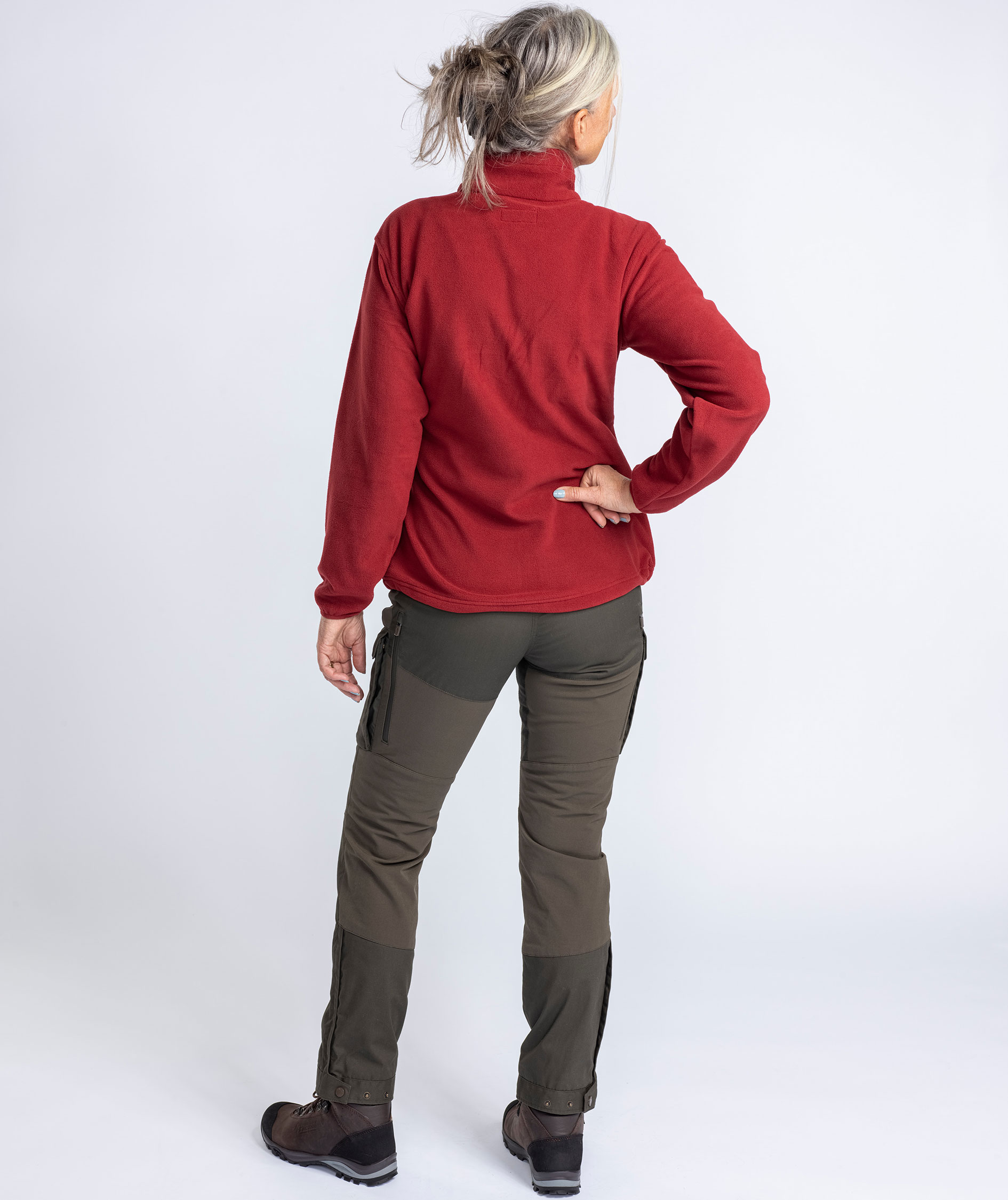 Pinewood Finnveden dame fleecejakke, Dark Tomato, large image number 6