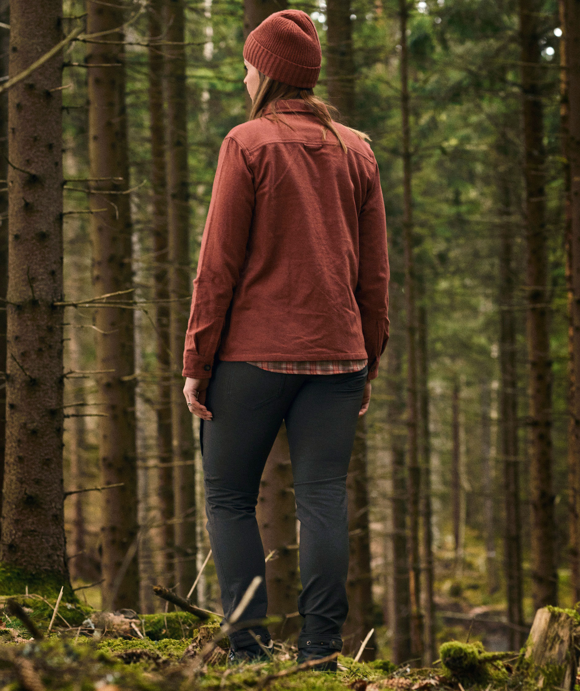 Pinewood V&auml;rnamo regular fit dame flannelskjorte, Rusty Pink Rosa Melange, large image number 7