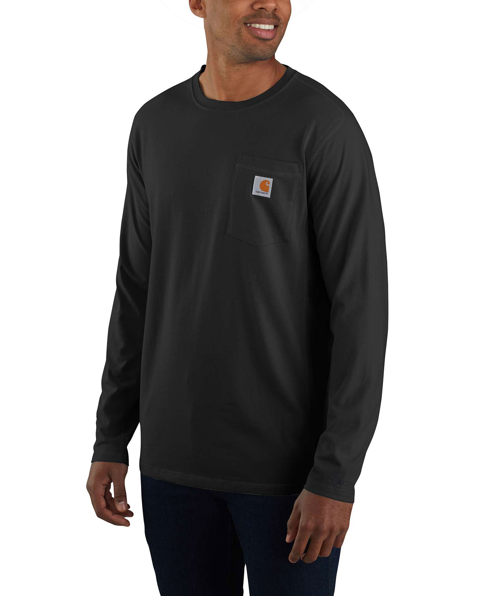 Carhartt l&aring;ng&auml;rmad T-shirt, Black