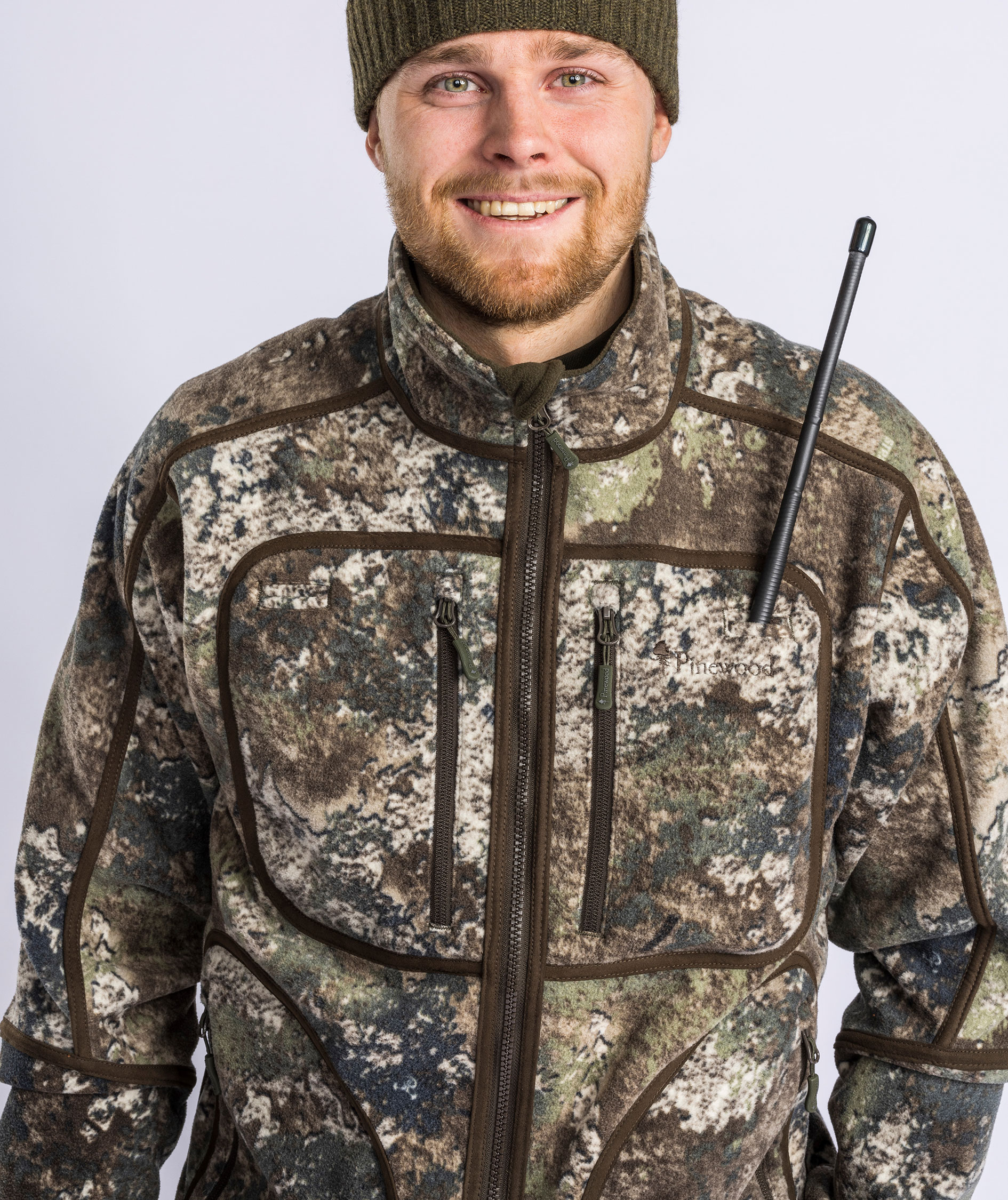 Pinewood&nbsp;Furudal Reversible Camou fleecejakke, Hunting Brown/Strata, large image number 8