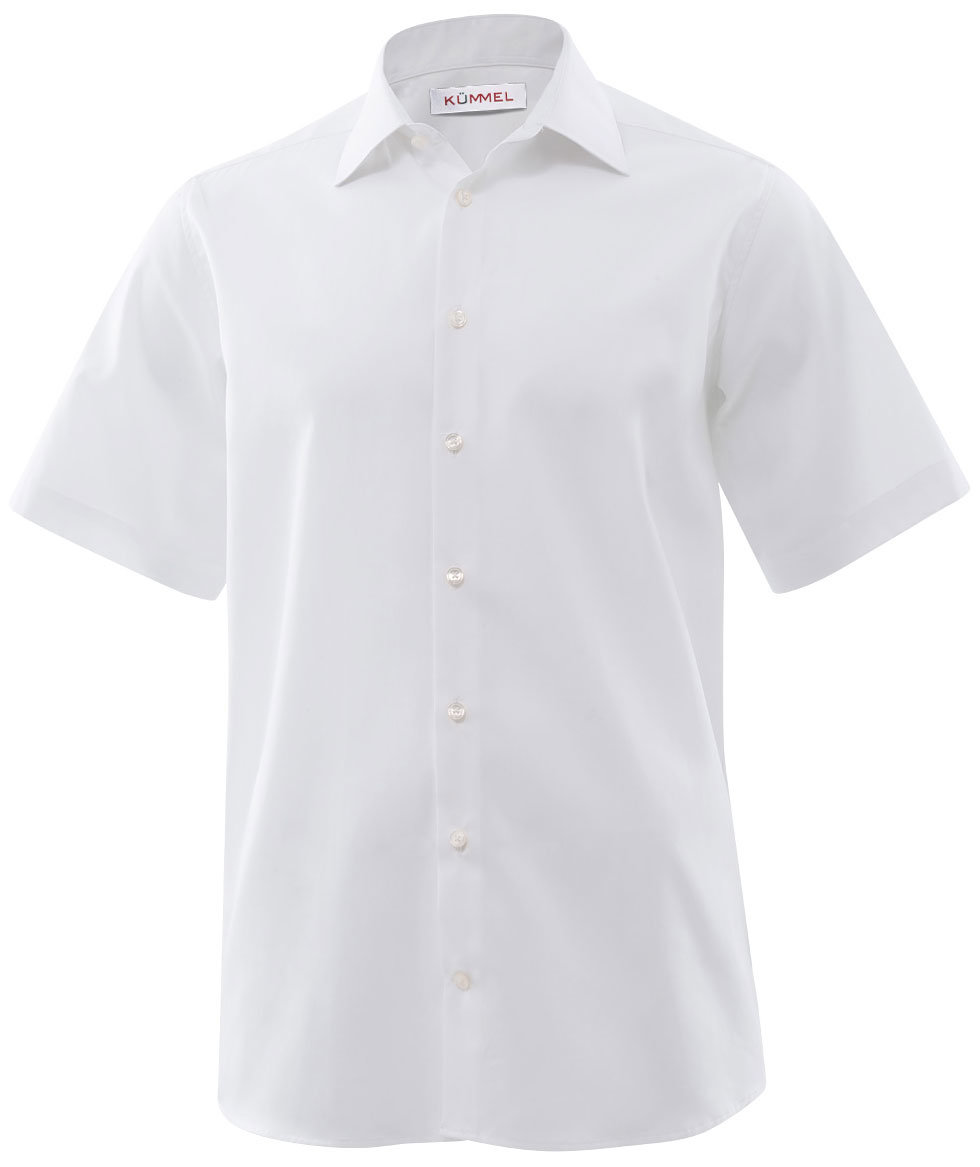 K&uuml;mmel Frankfurt Slim fit kort&auml;rmad skjorta, Vit, Vit, swatch