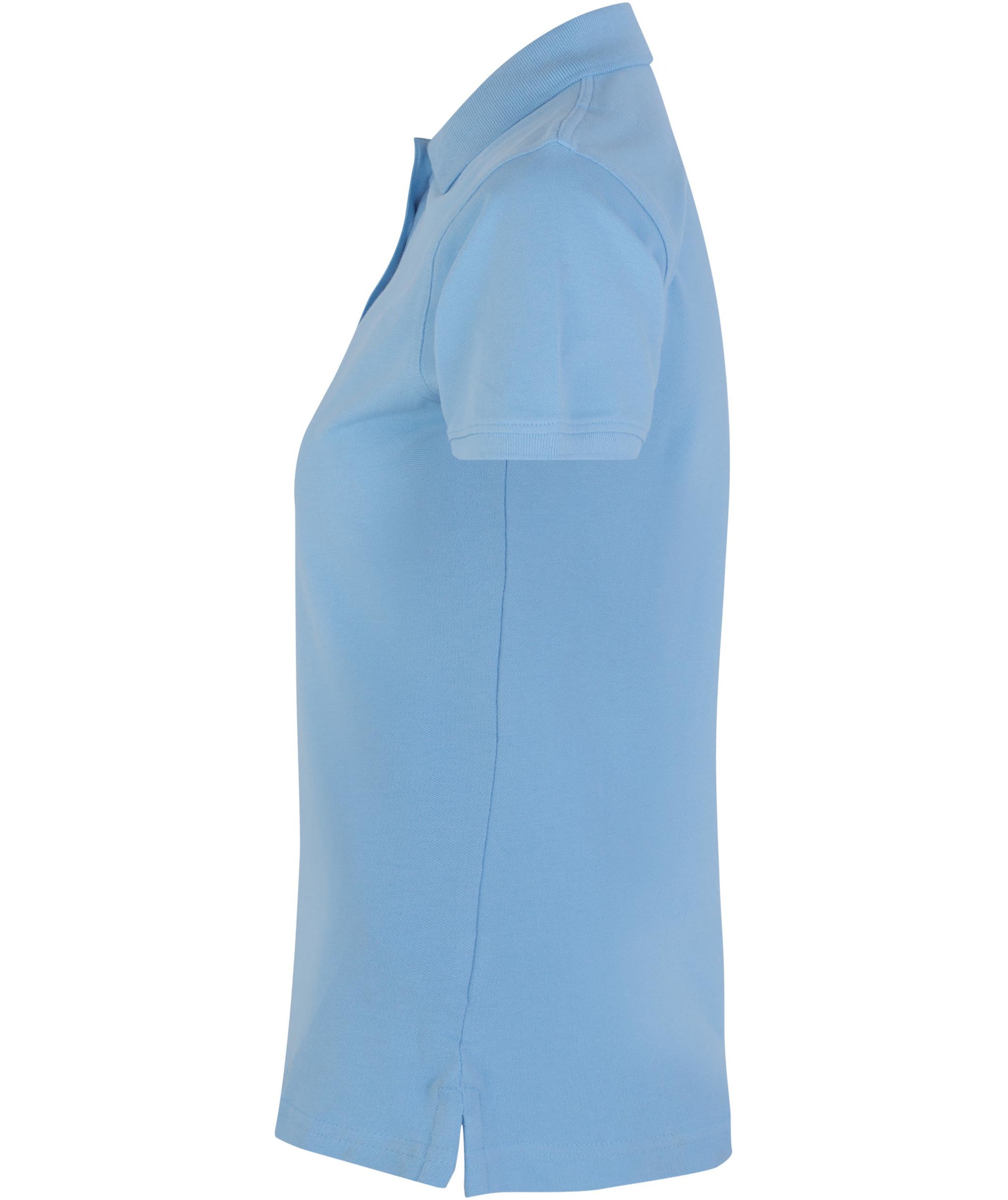 ID dame Pique Polo T-shirt med stretch, Lysebl&aring;, large image number 2