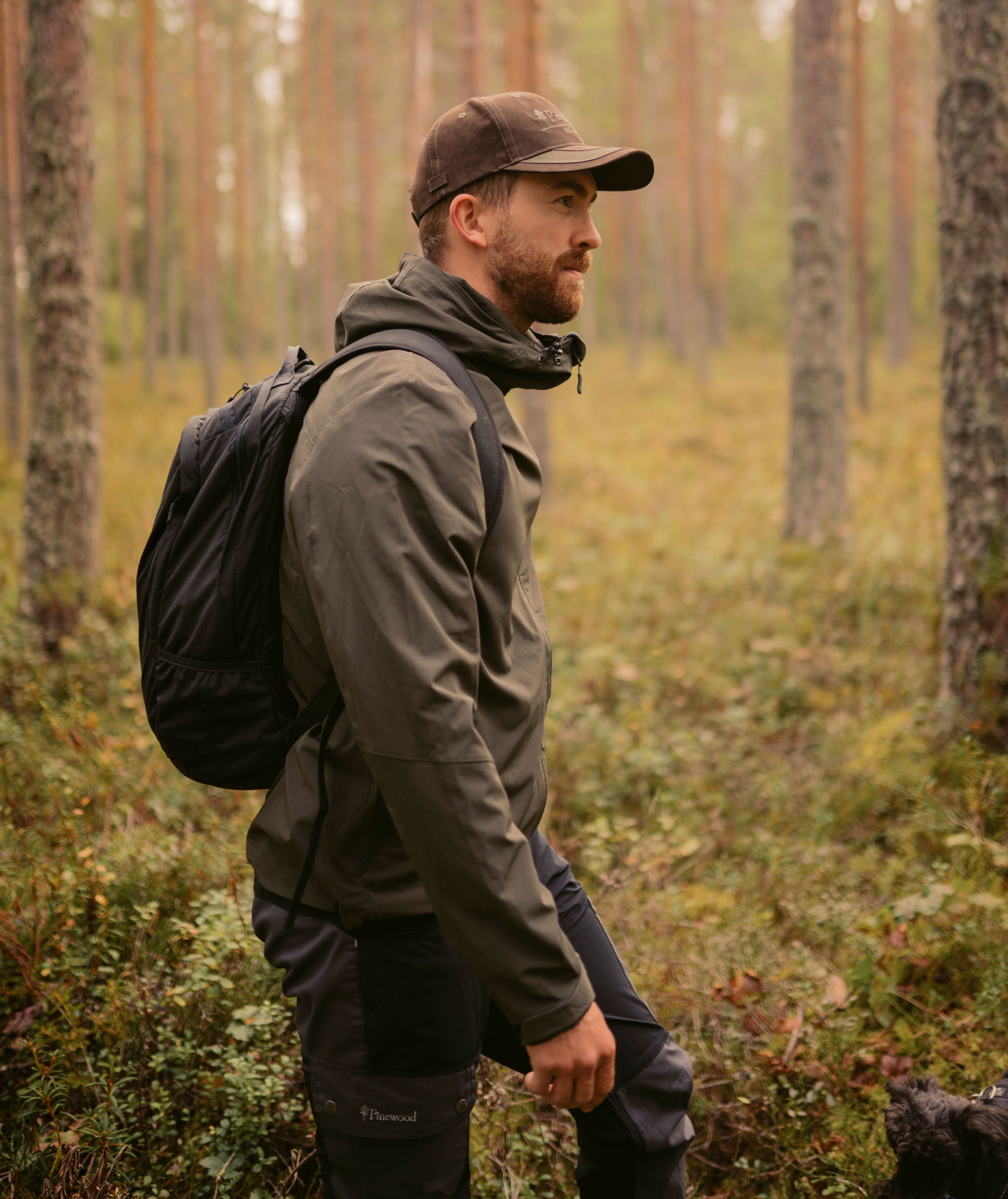 Pinewood Trail stretch jakke, M&oslash;rkegr&oslash;n, large image number 4