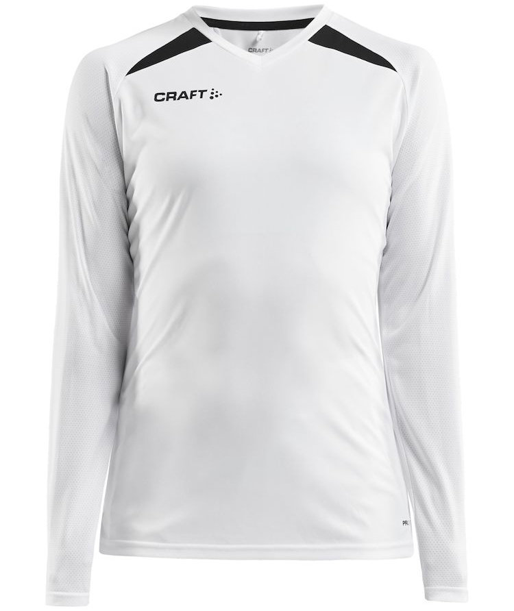 Craft Pro Control Impact l&aring;ng&auml;rmad T-shirt dam, Vit/Svart
