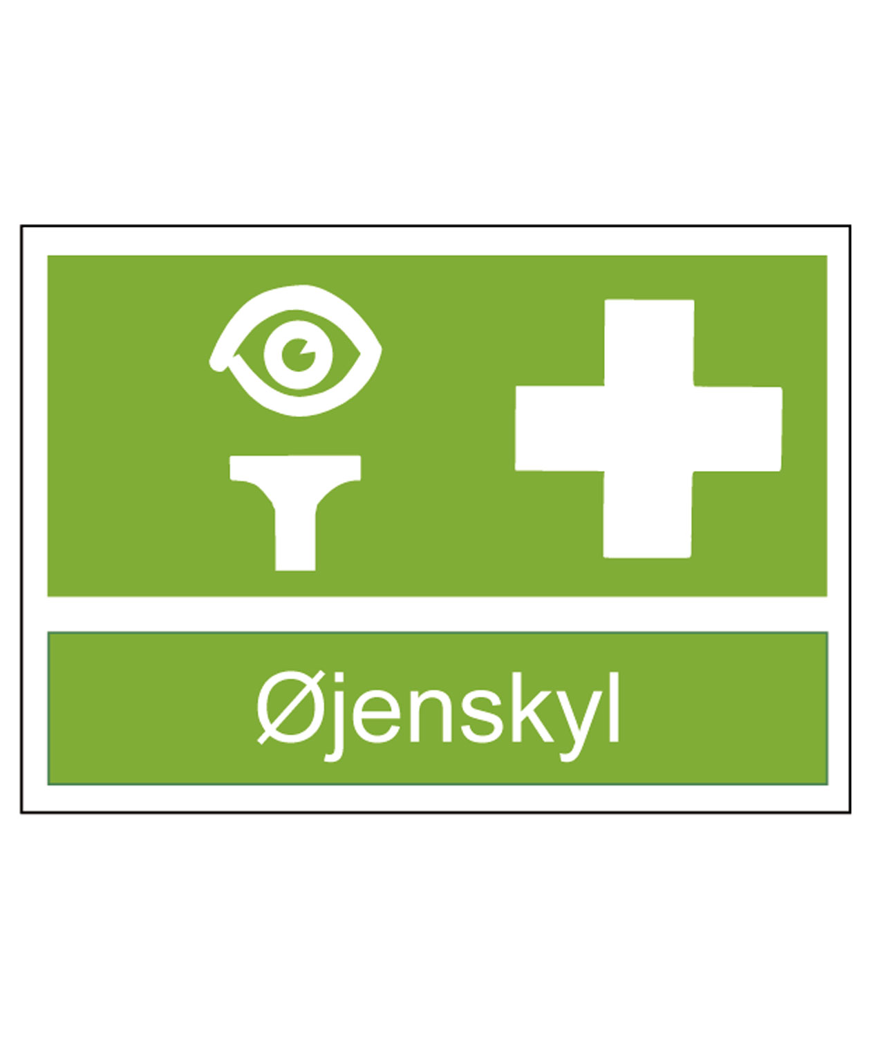 OX-ON advarselsskilt &Oslash;jenskyl A4, Green, Green, large image number 0