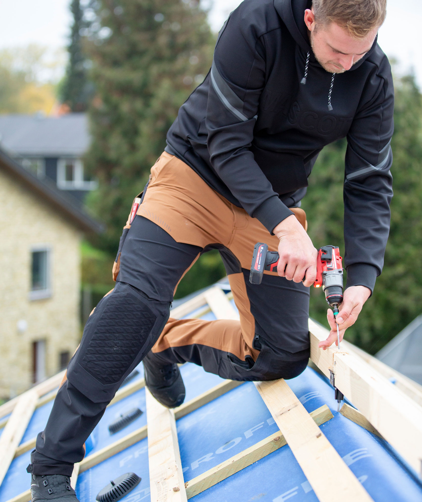 Mascot Customized Arbeitshose full stretch, Nu&szlig;braun/Schwarz, large image number 5