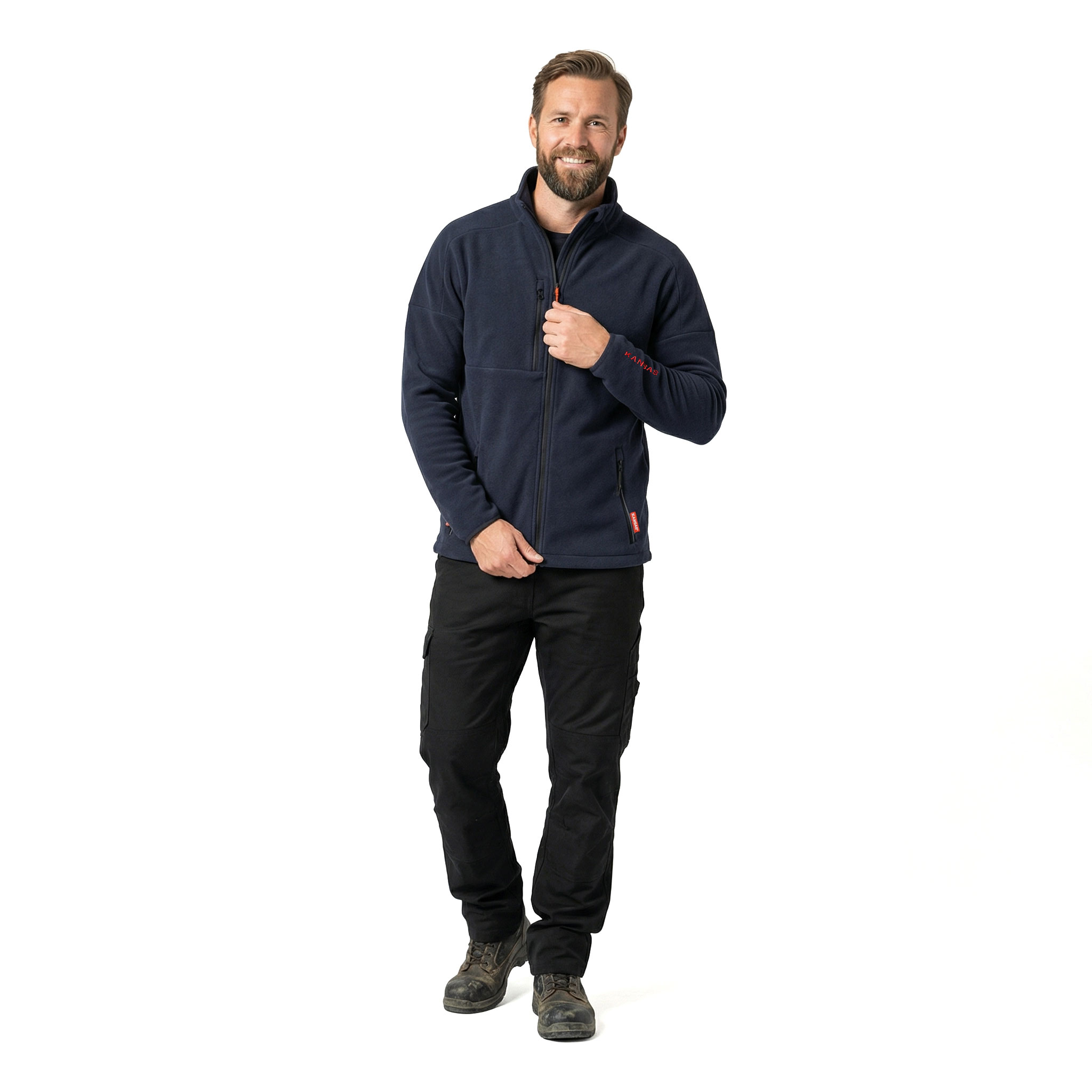 Kansas Evolve fleecejakke, M&oslash;rk Marine, large image number 2