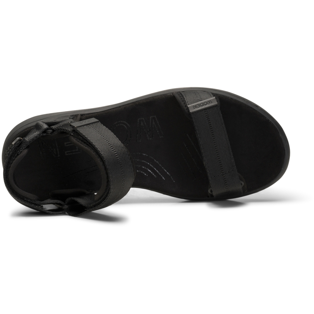 Woden Line women's sandals, Black/Black, large image number 2