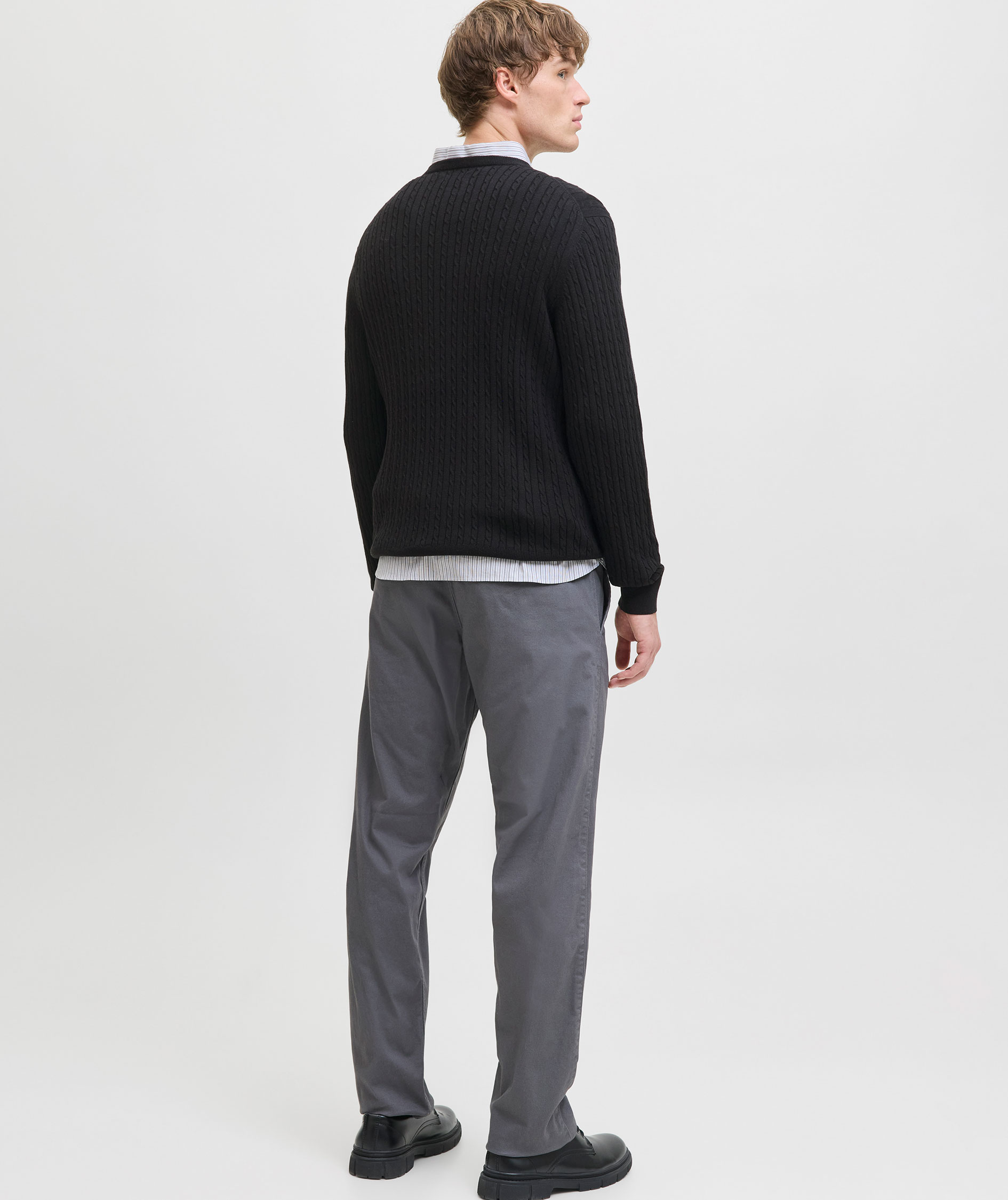 Jack & Jones JJEEMIL stickad tr&ouml;ja, Black, large image number 2