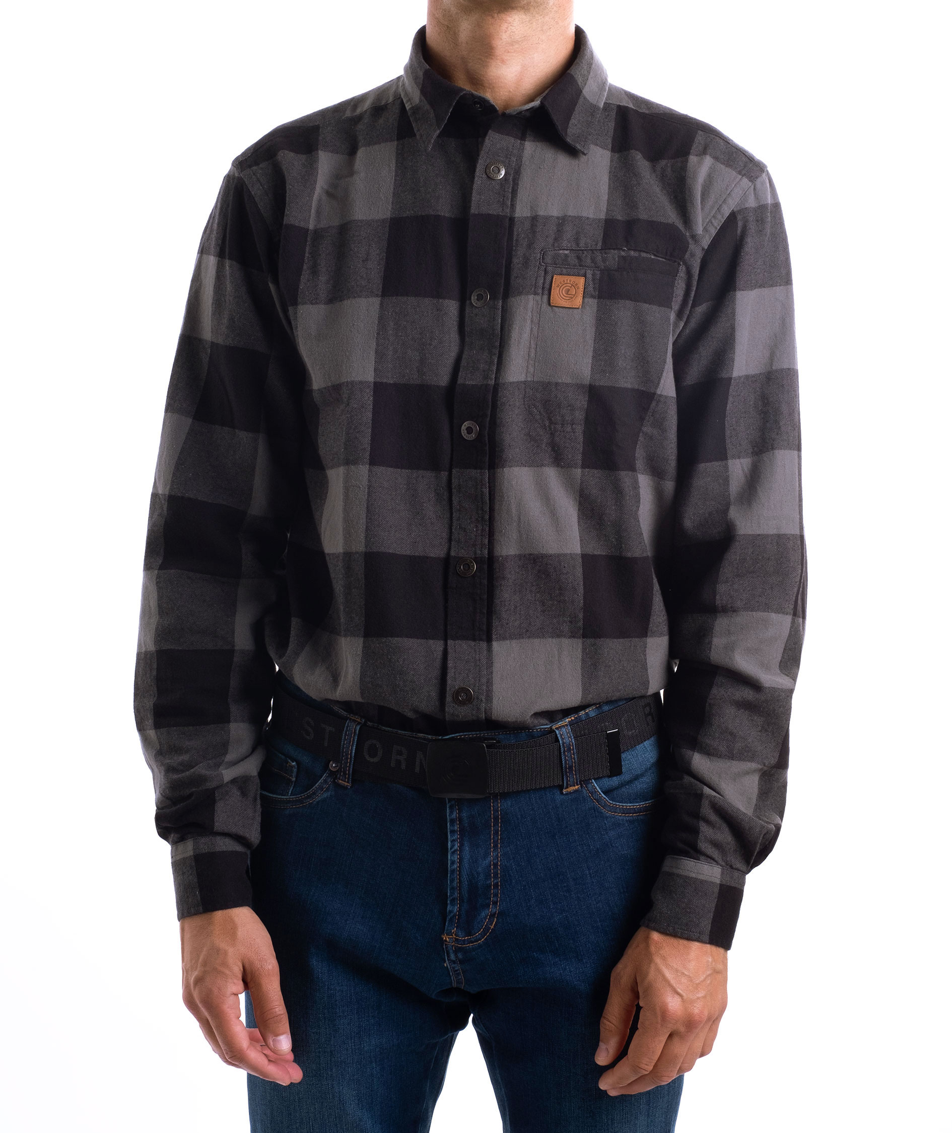 Westborn casual flanellskjorta, Dark Grey/Black, large image number 8