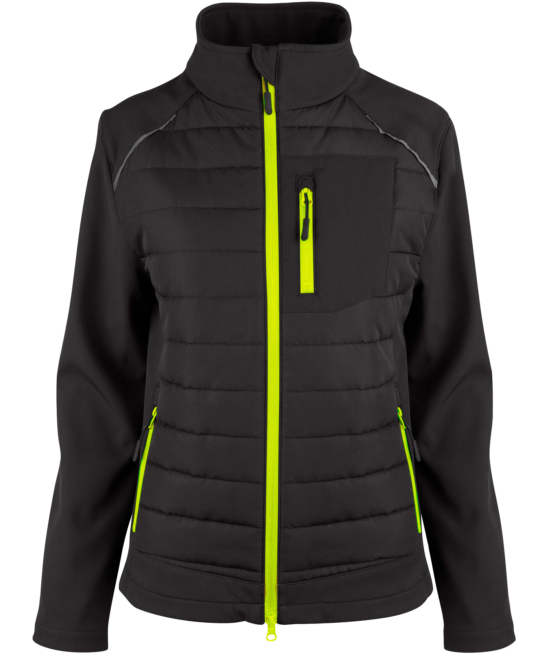 YOU Sydney hybridjacka dam, Svart/Gul, large image number 0